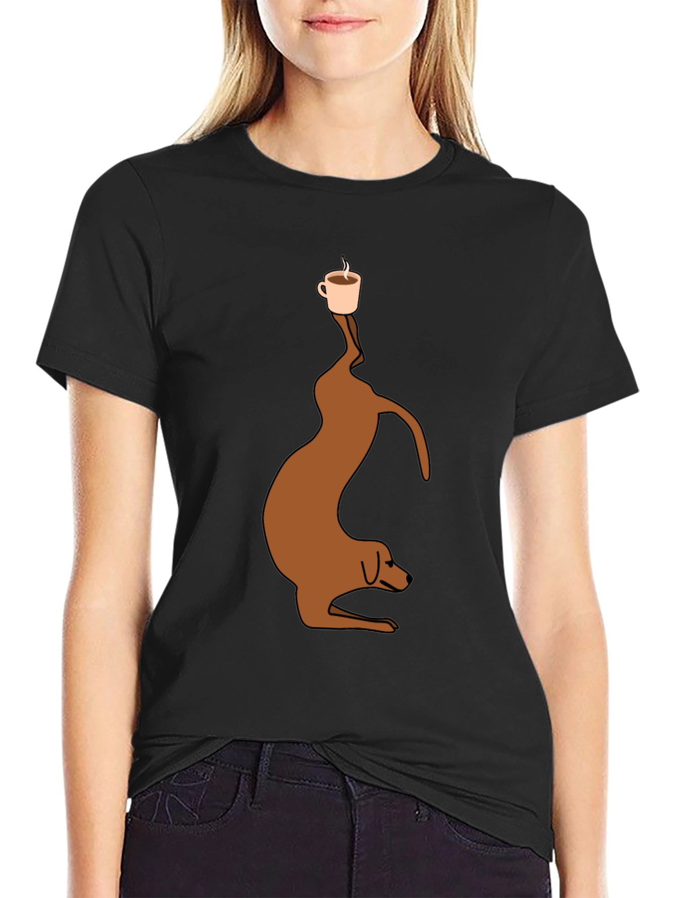 Dog Balancing Coffee T-Shirt