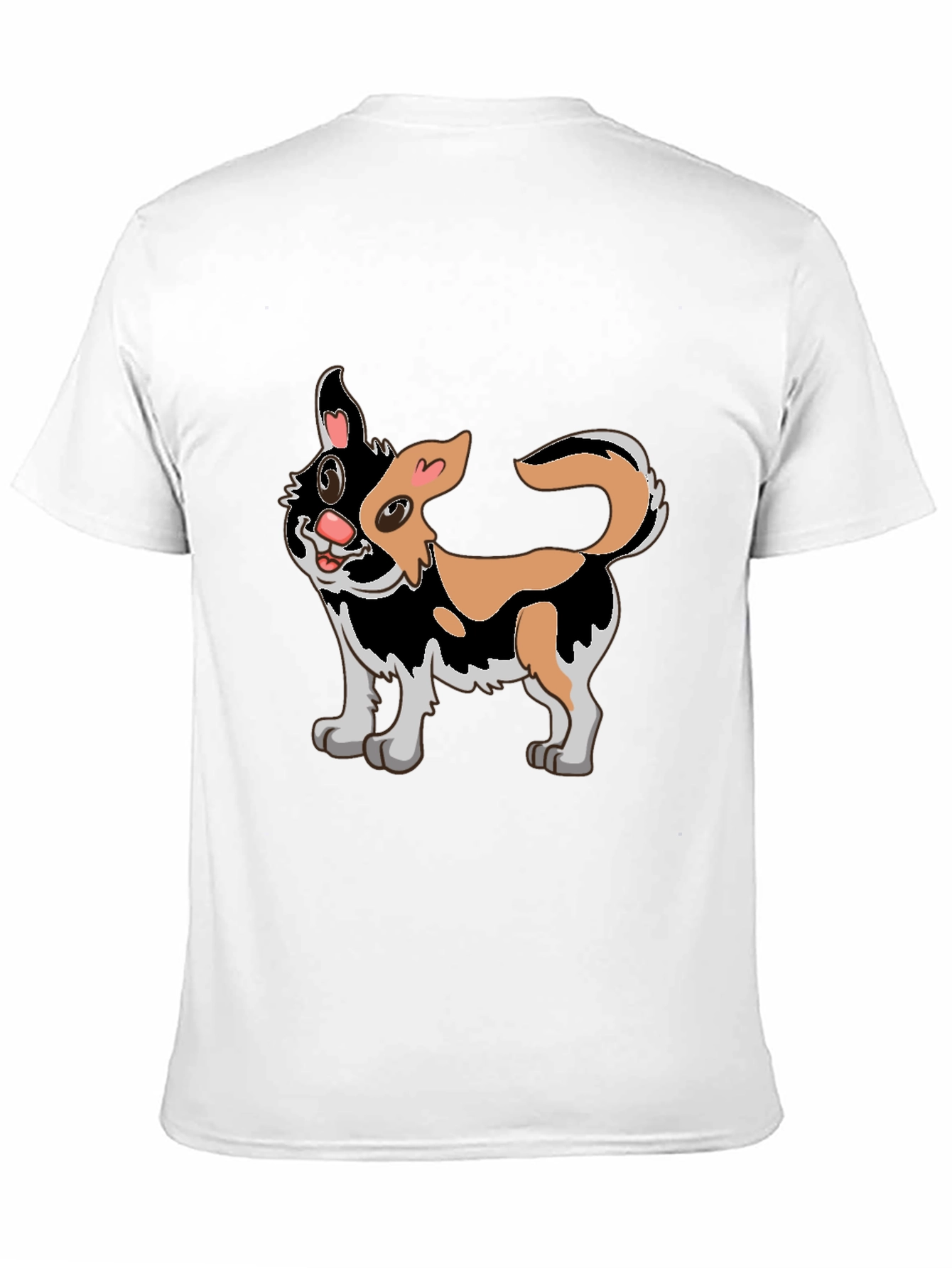 Cartoon Cat Graphic Black T-Shirt