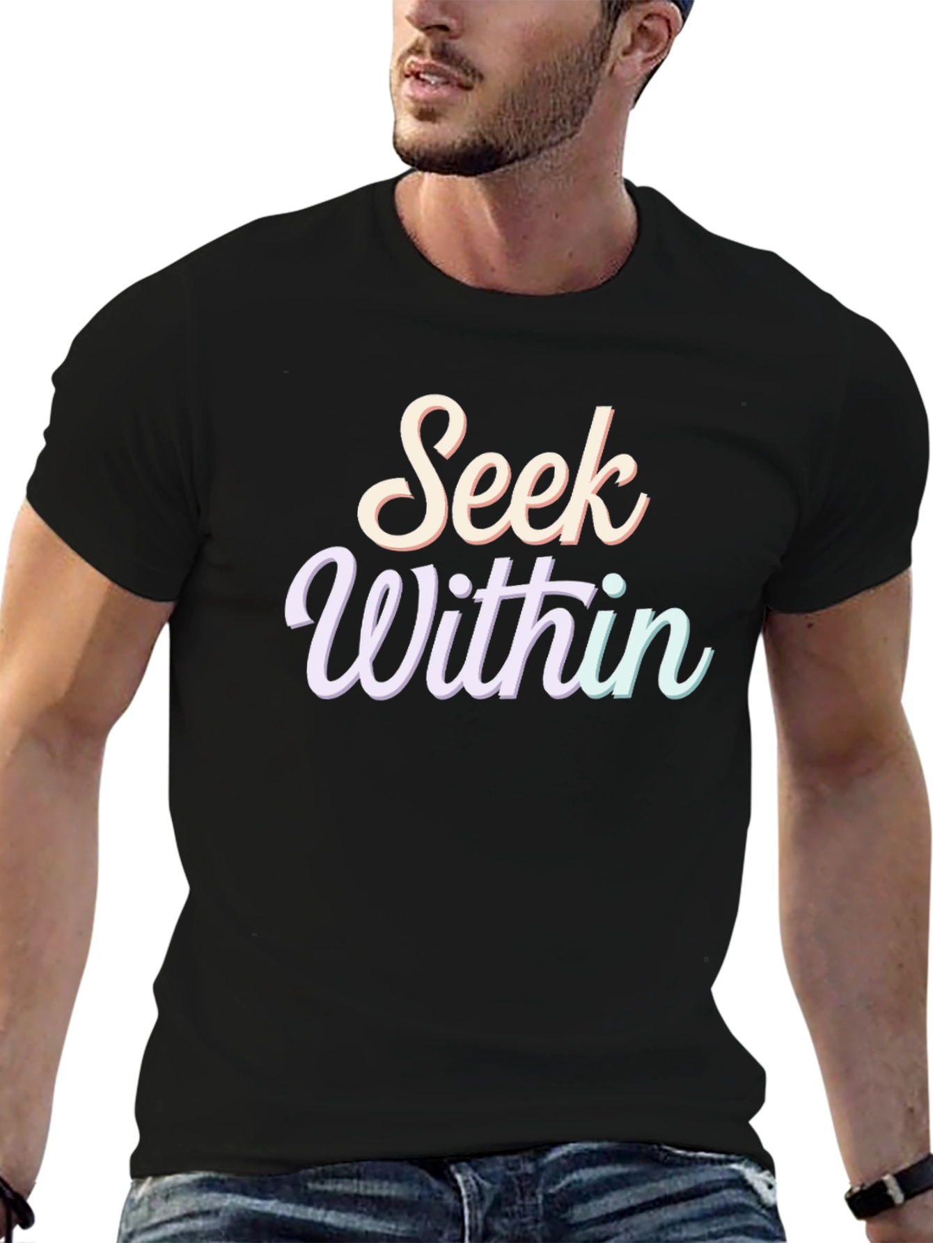 Seek Within T-Shirt - Spiritual Black Tee