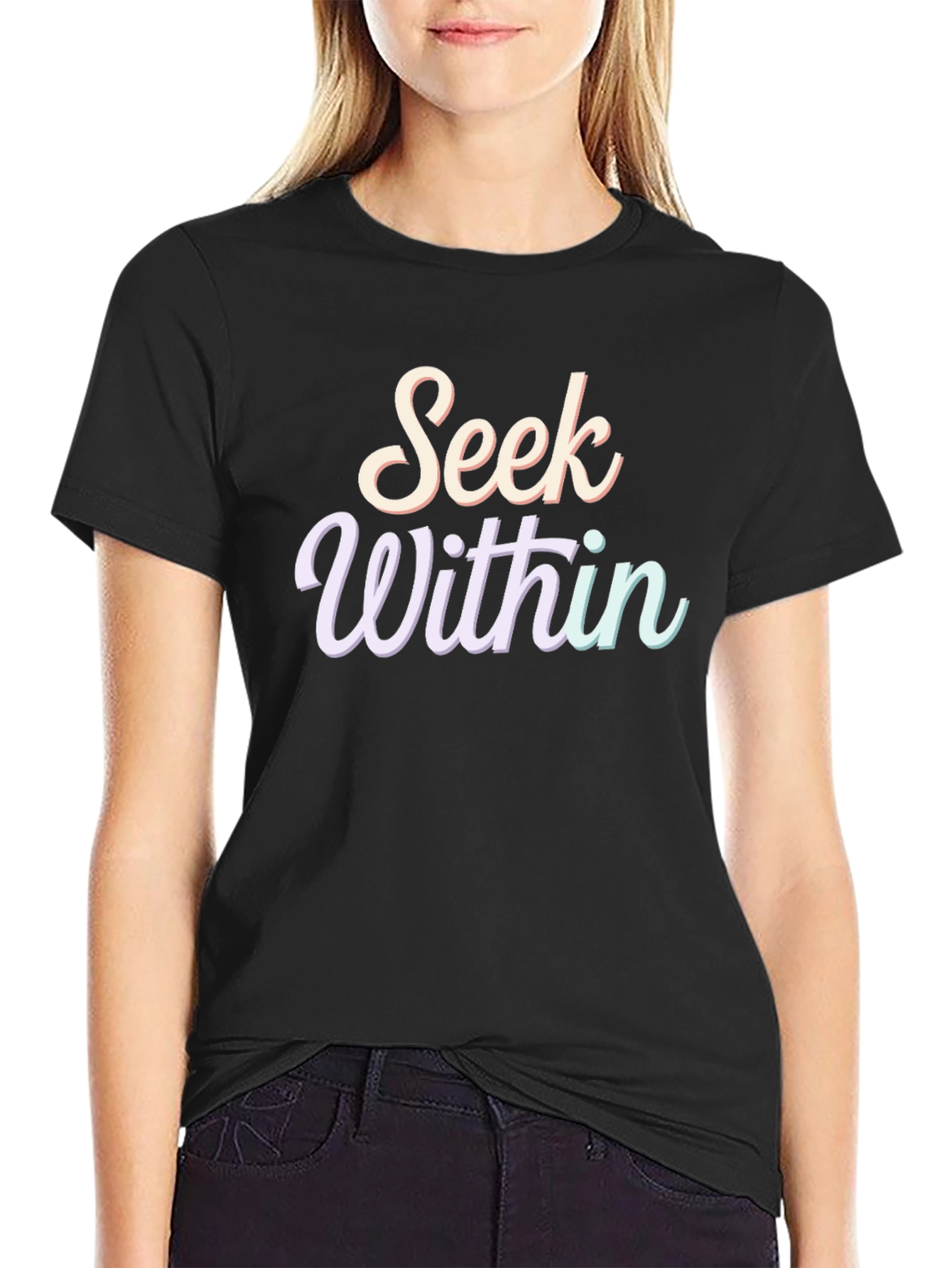 Seek Within T-Shirt - Spiritual Black Tee