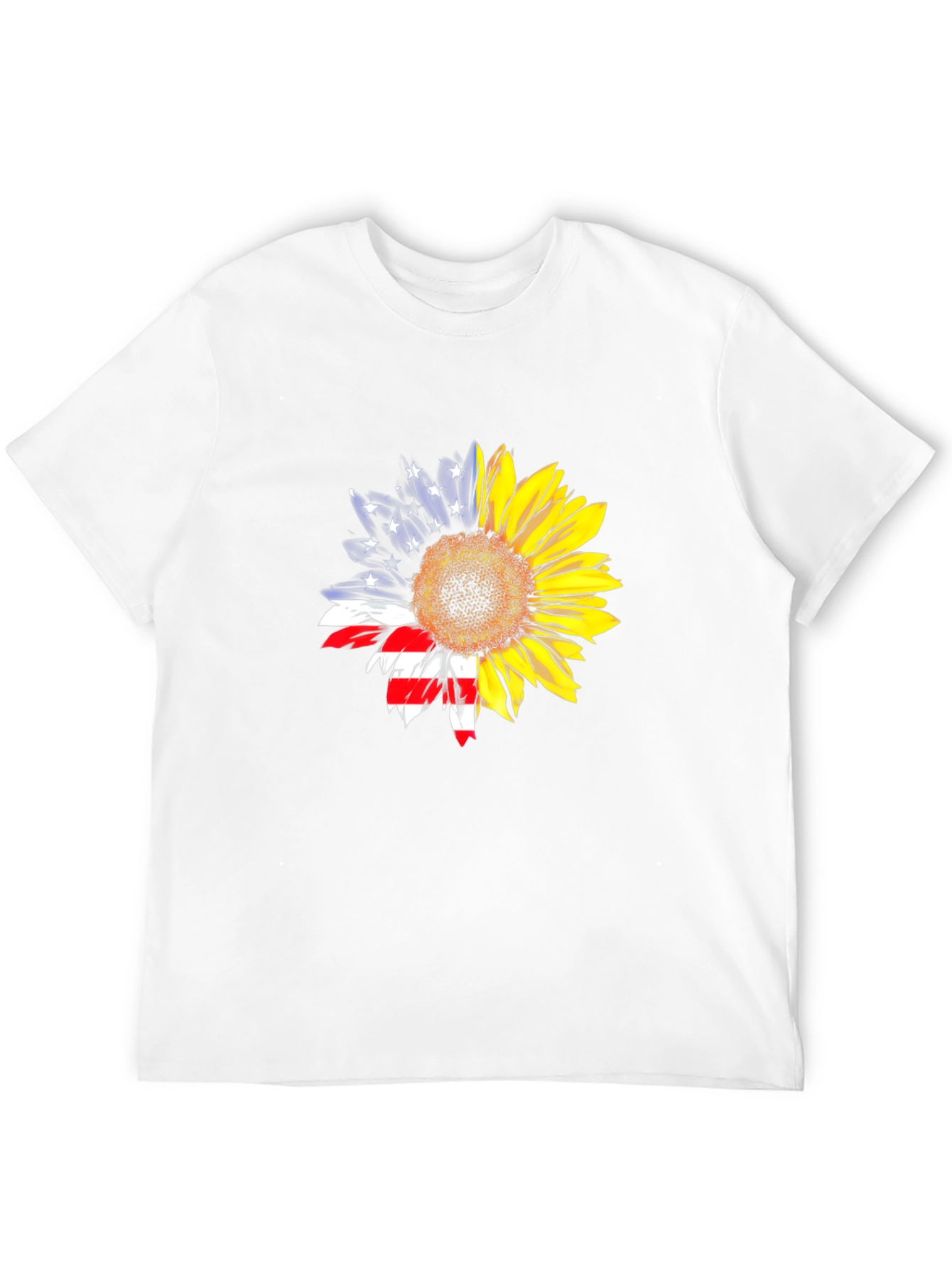 Sunflower American Flag Patriotic Graphic Tee