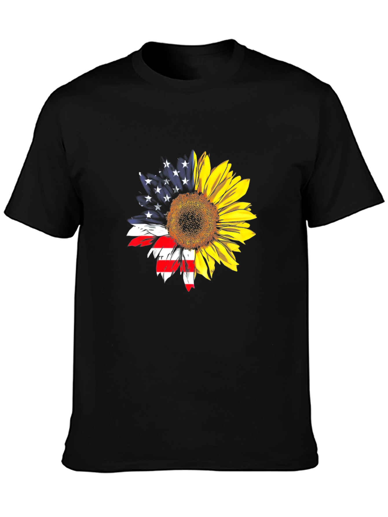 Sunflower American Flag Patriotic Graphic Tee