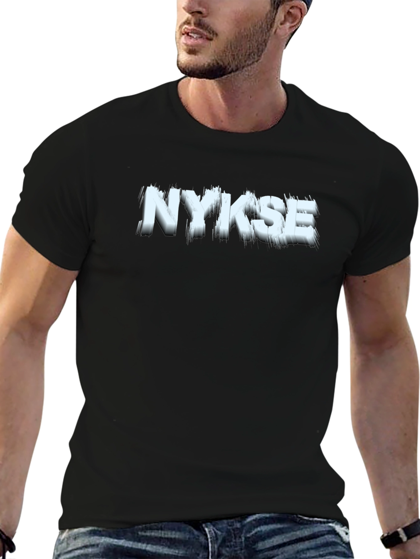 NYKSE Graphic T-Shirt - Black Cotton Tee