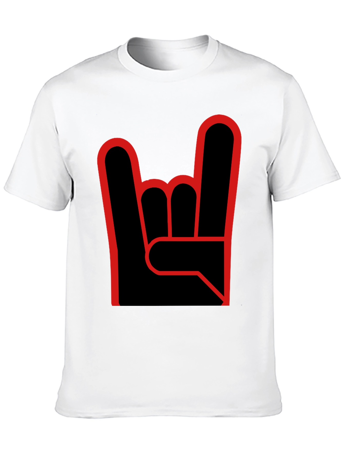 Rock On Graphic Tee - Black Cotton T-Shirt