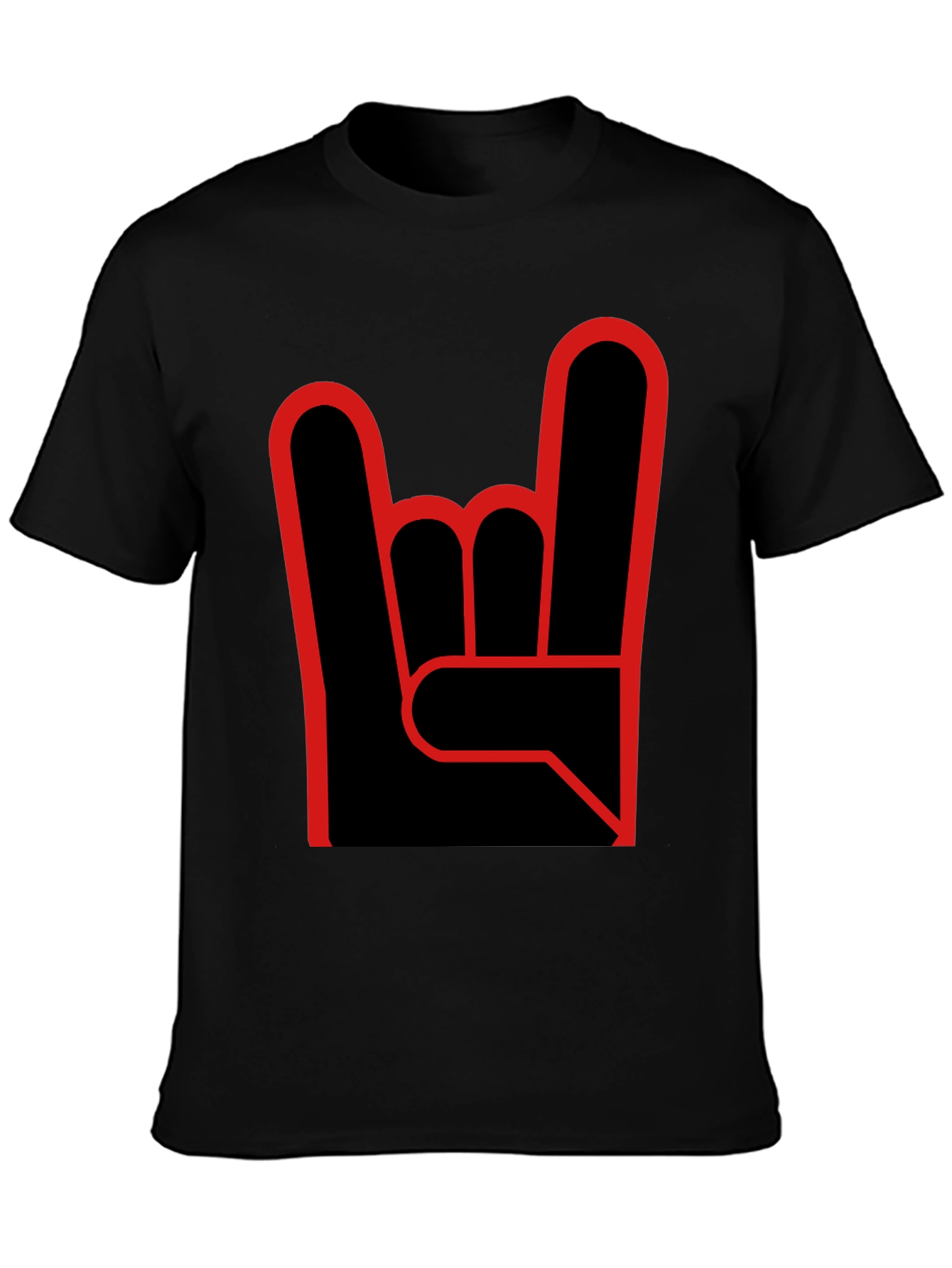 Rock On Graphic Tee - Black Cotton T-Shirt
