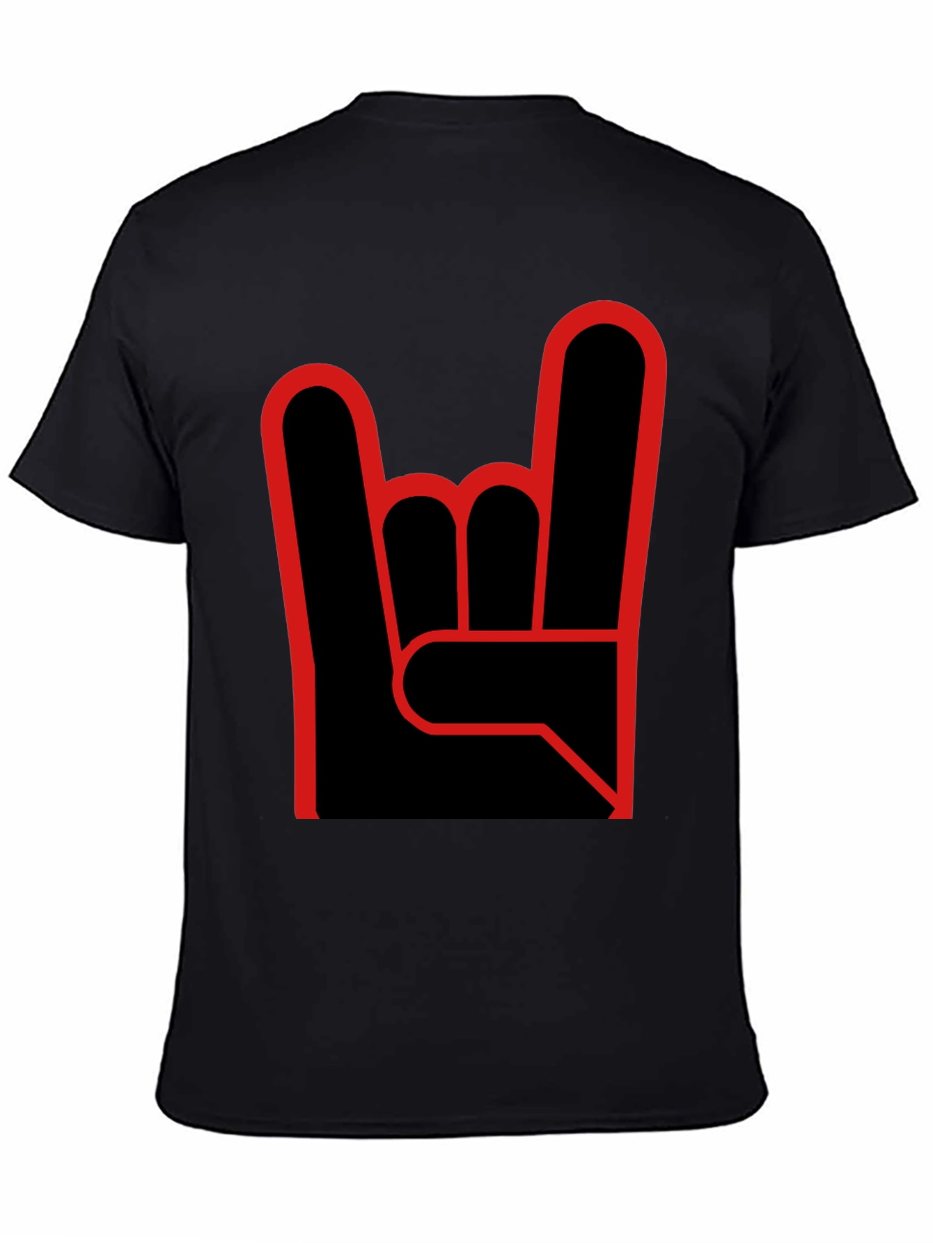 Rock On Graphic Tee - Black Cotton T-Shirt