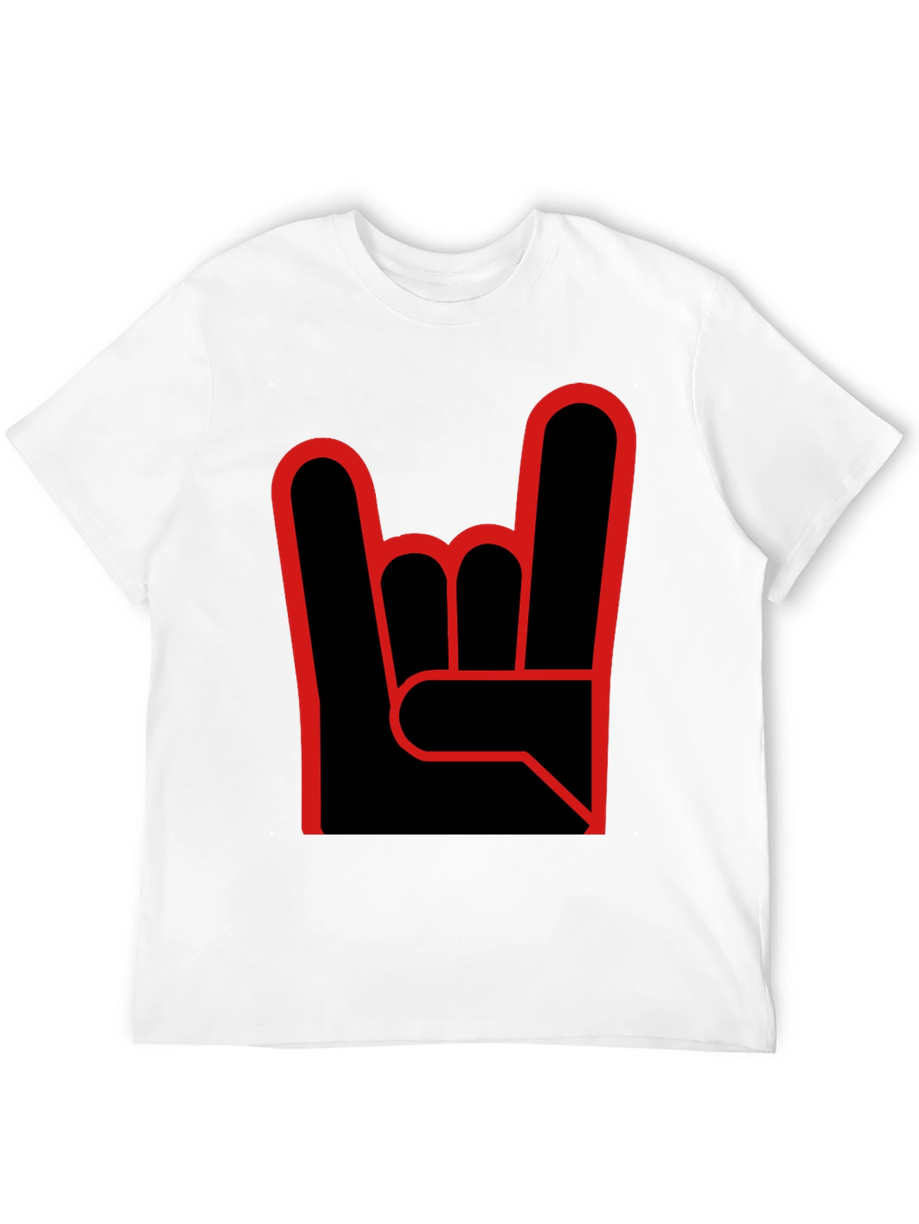 Rock On Graphic Tee - Black Cotton T-Shirt