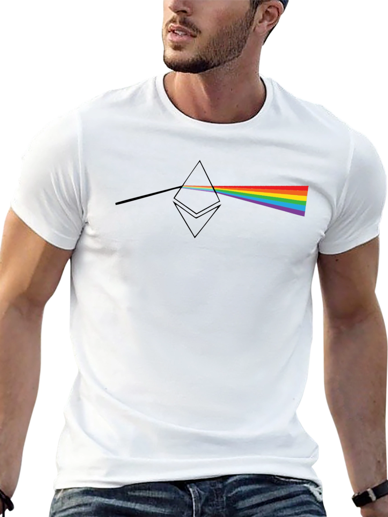 Prism Ethereum Mens Black T-Shirt