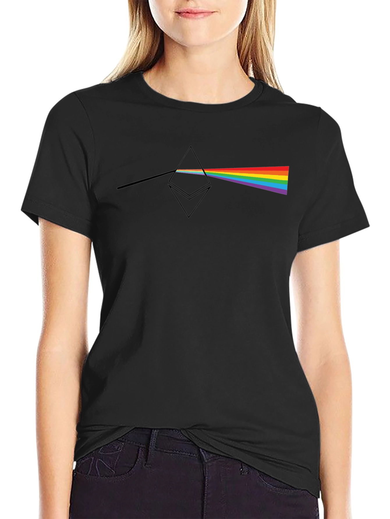 Prism Ethereum Mens Black T-Shirt