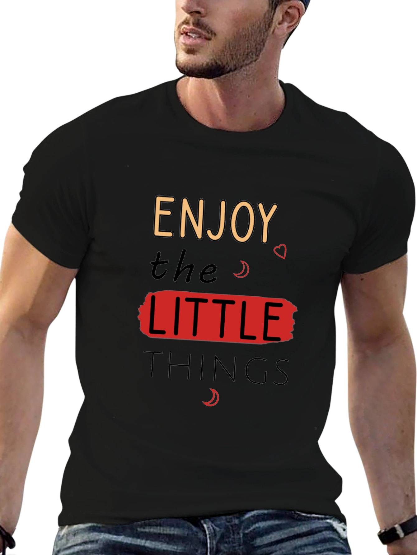Enjoy The Little Things Graphic Tee - Black
