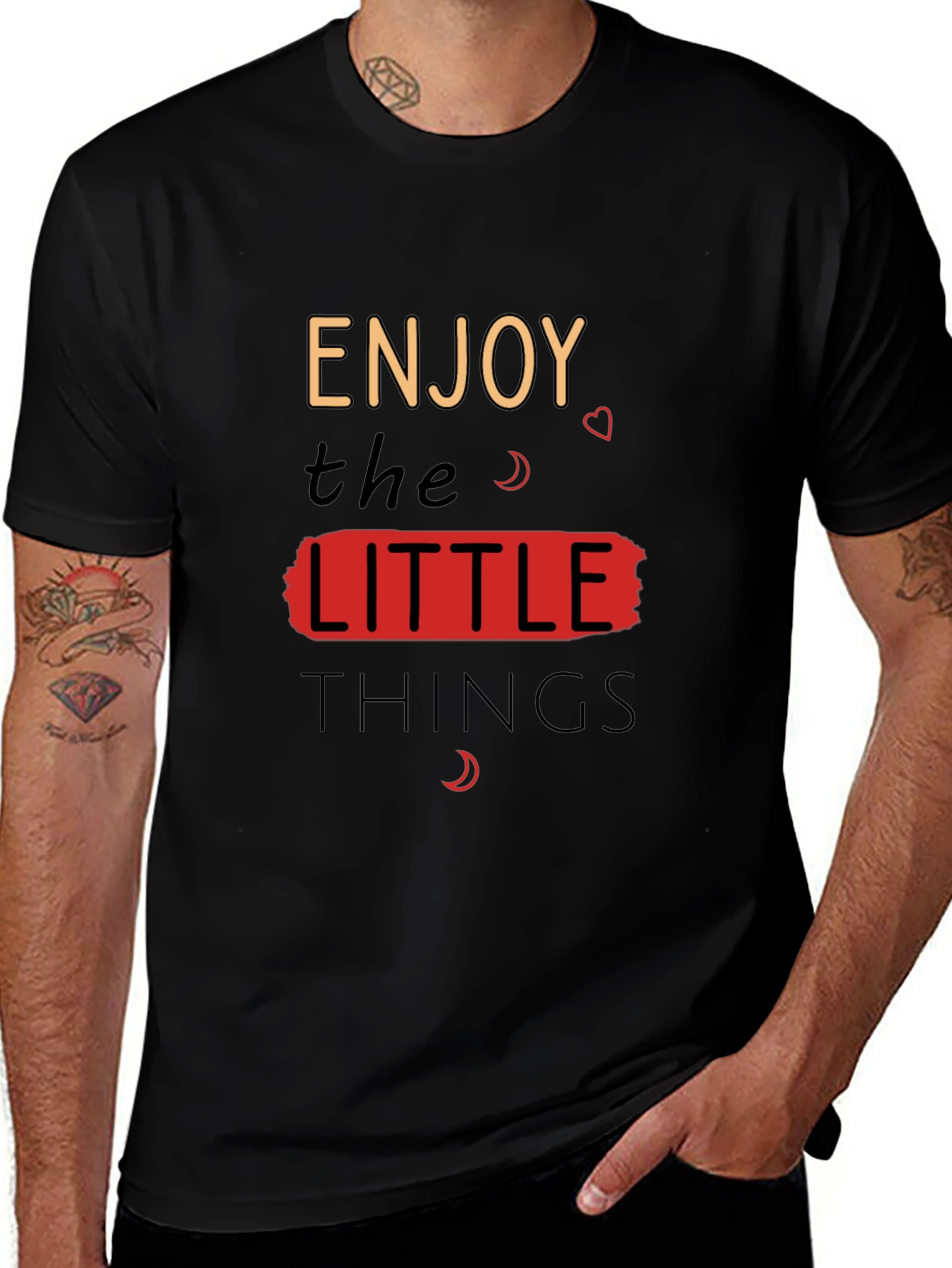 Enjoy The Little Things Graphic Tee - Black