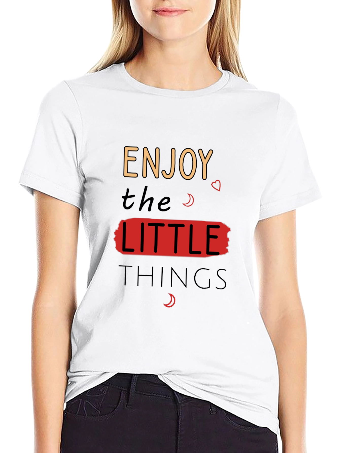 Enjoy The Little Things Graphic Tee - Black