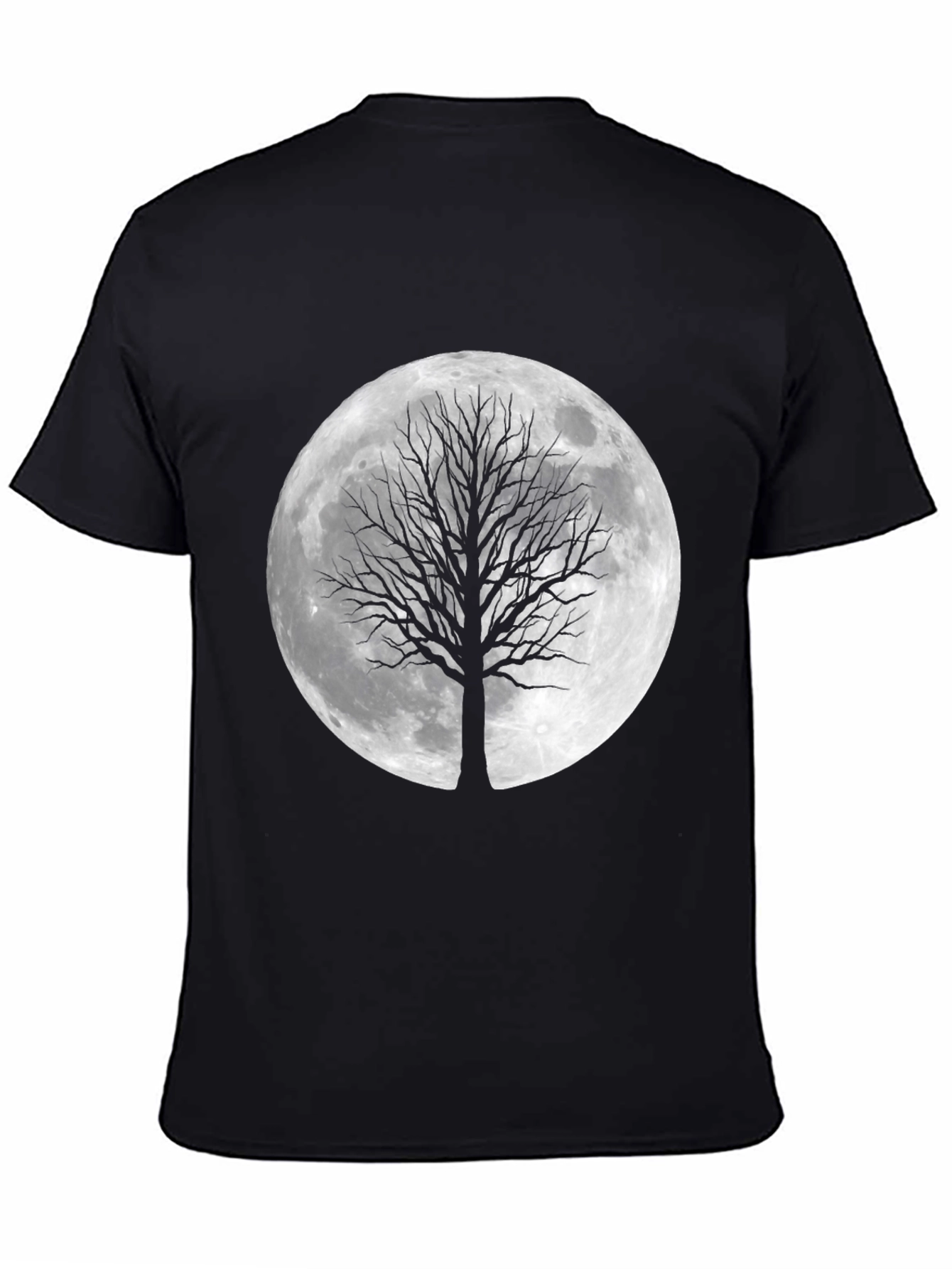 Moon Tree Graphic Tee - Stylish Black T-Shirt