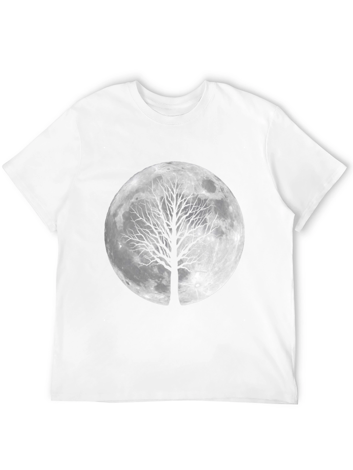 Moon Tree Graphic Tee - Stylish Black T-Shirt