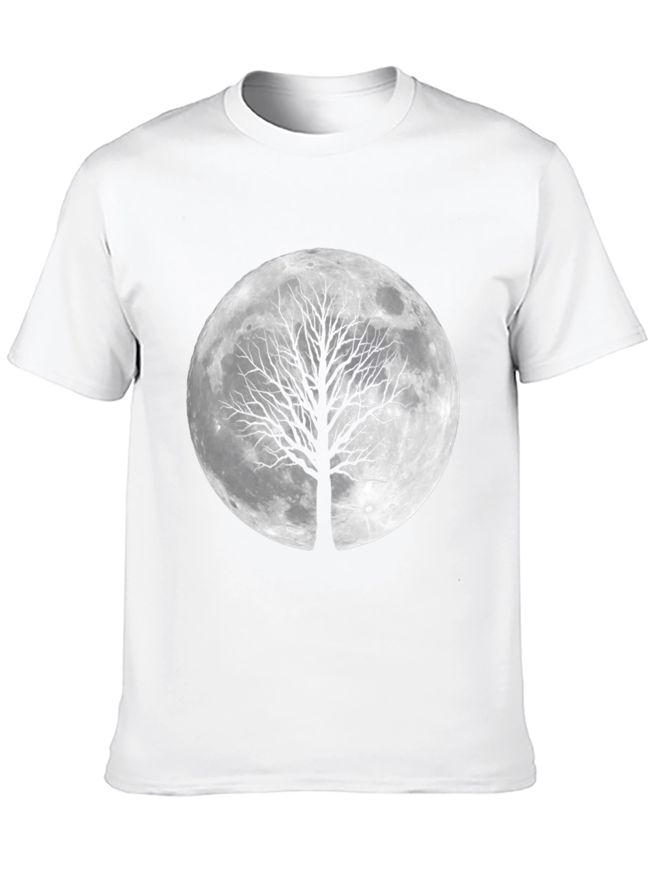 Moon Tree Graphic Tee - Stylish Black T-Shirt