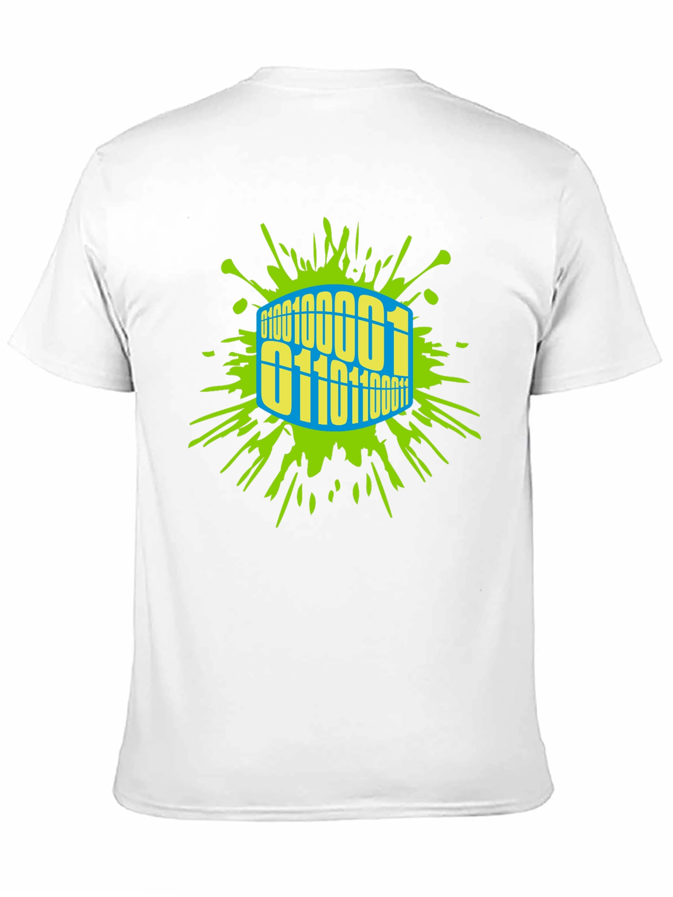Binary Code Splash T-Shirt - Unique Graphic Tee