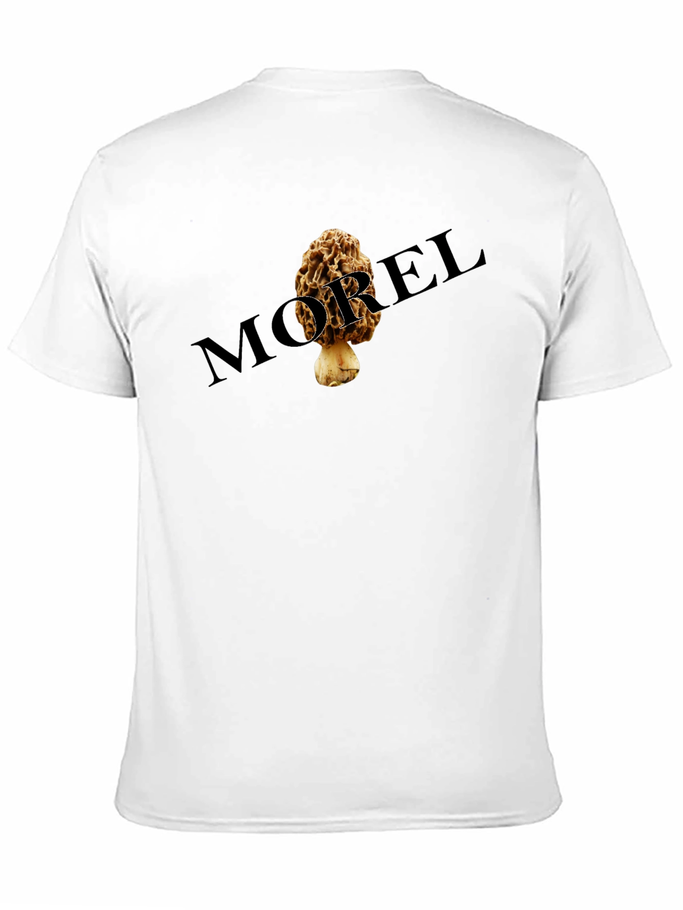 Morel Mushroom Graphic Tee - Black Unisex T-Shirt