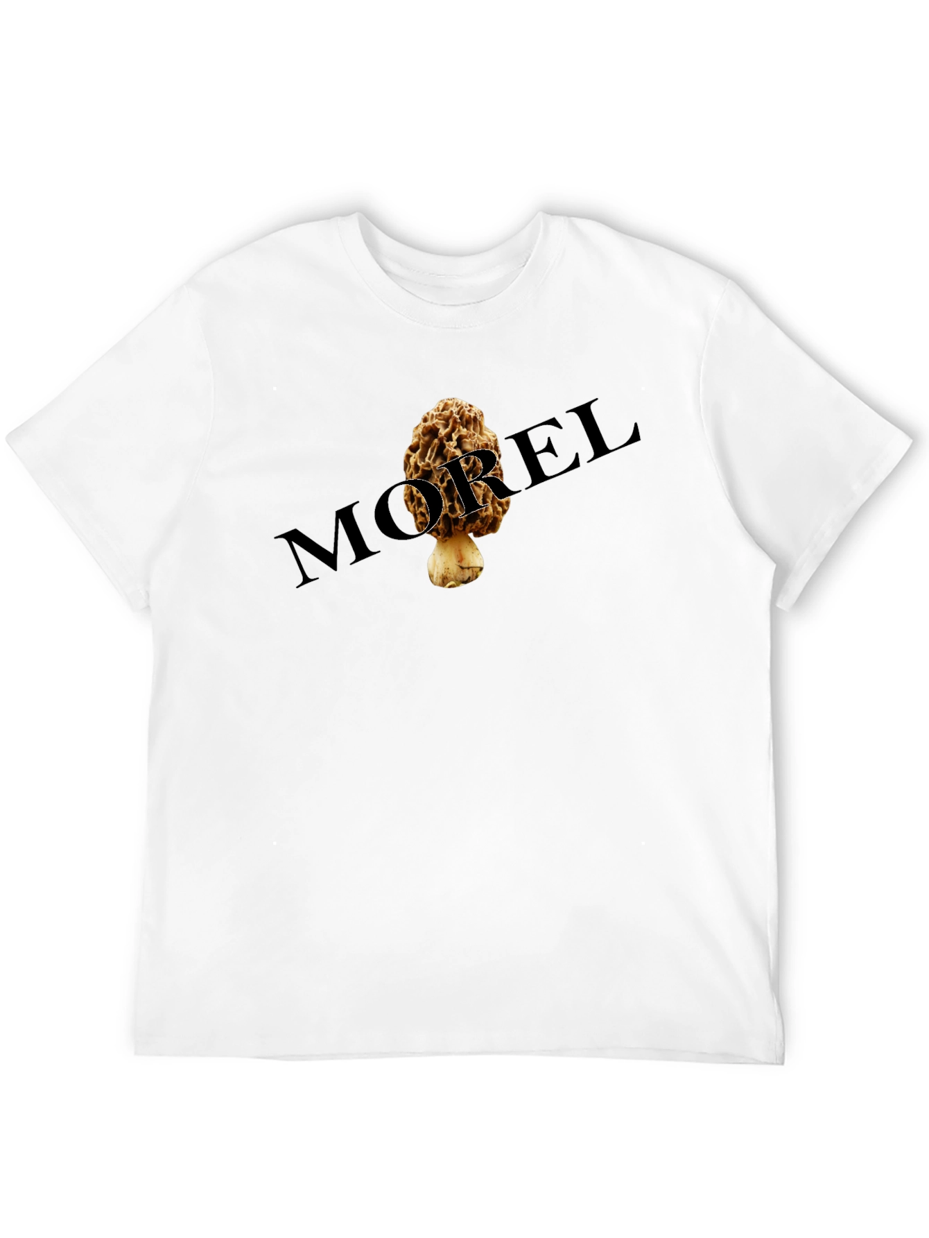 Morel Mushroom Graphic Tee - Black Unisex T-Shirt