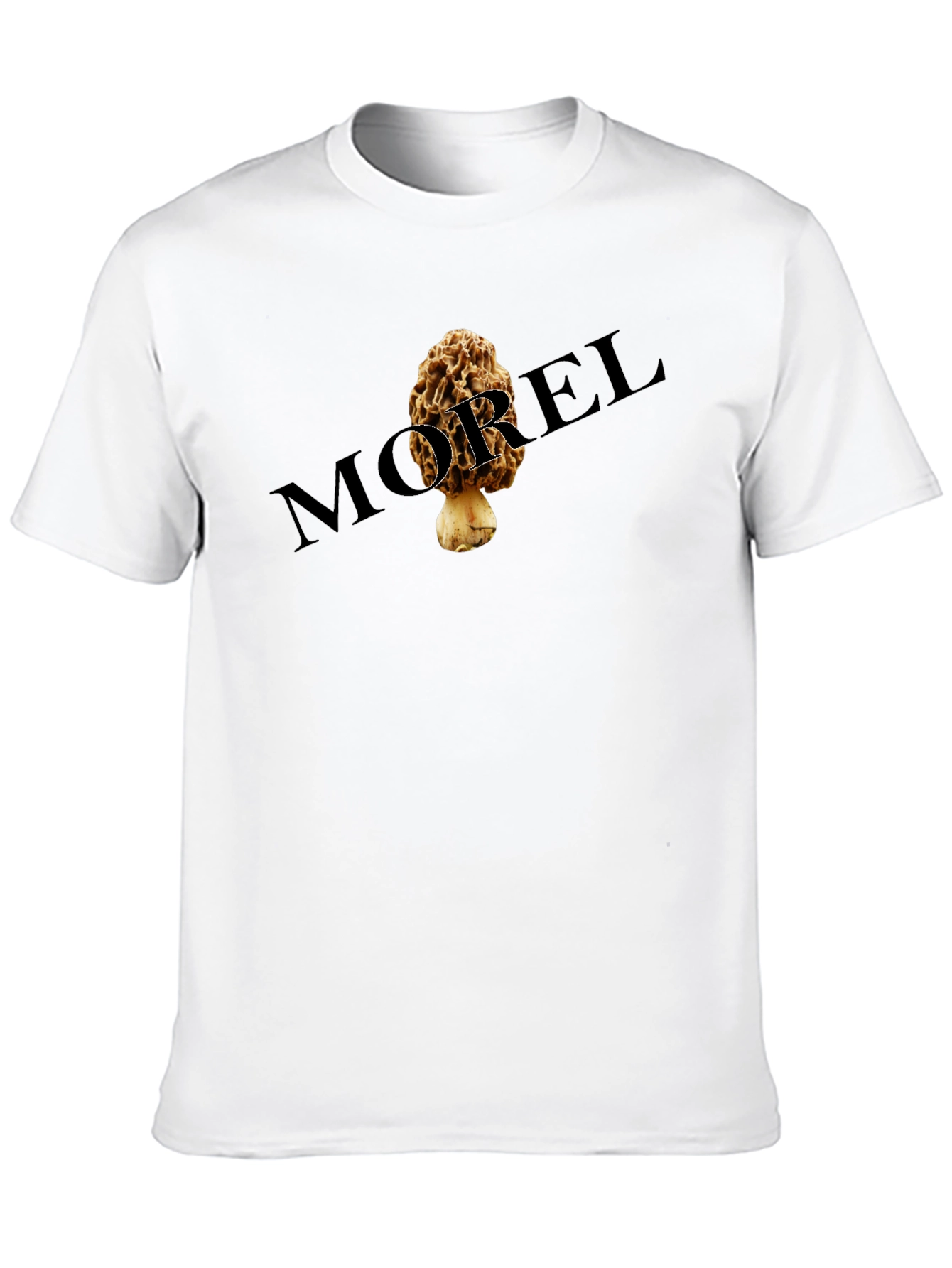Morel Mushroom Graphic Tee - Black Unisex T-Shirt