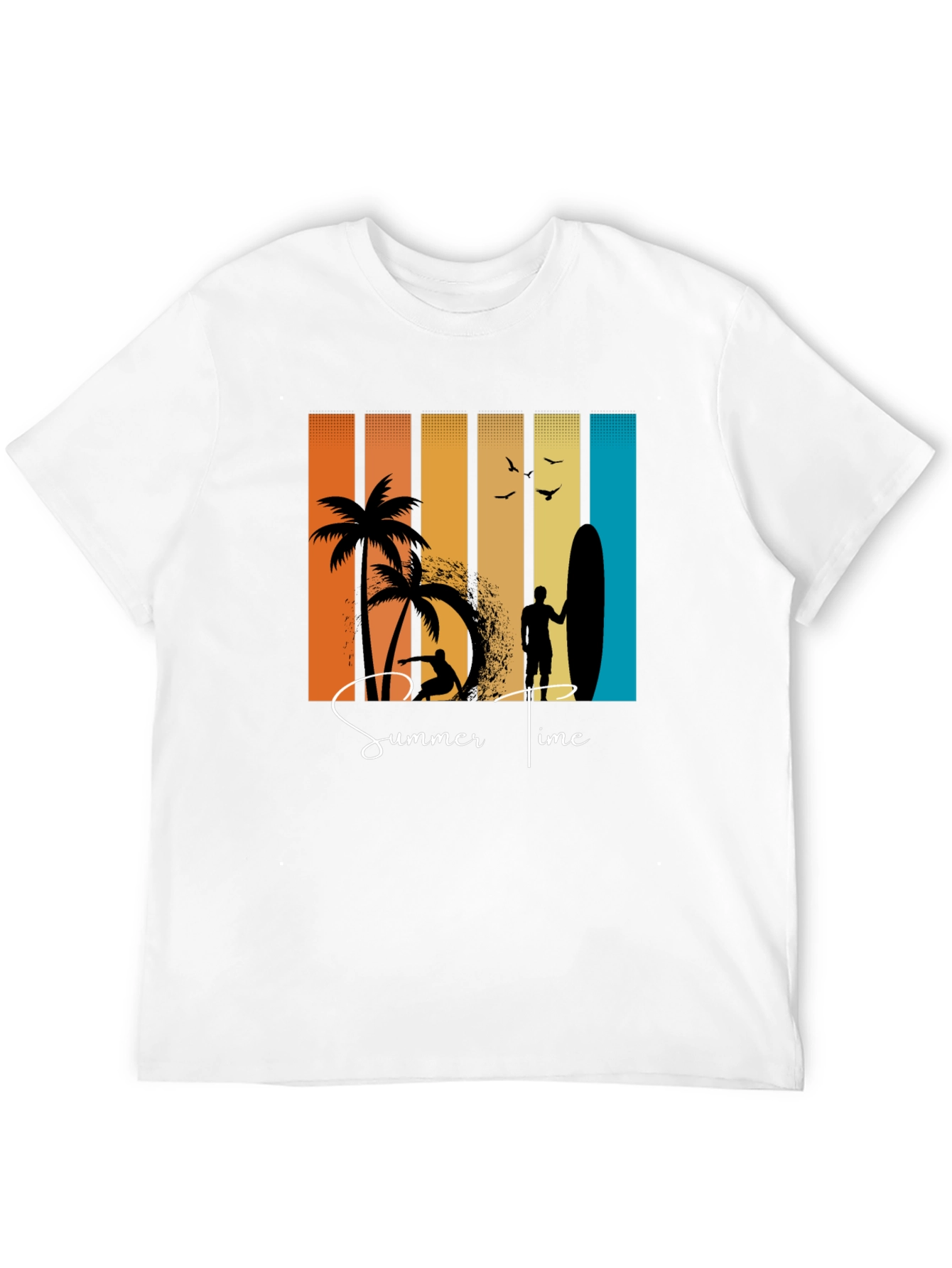 Retro Summer Time Graphic T-Shirt Beach Vibes