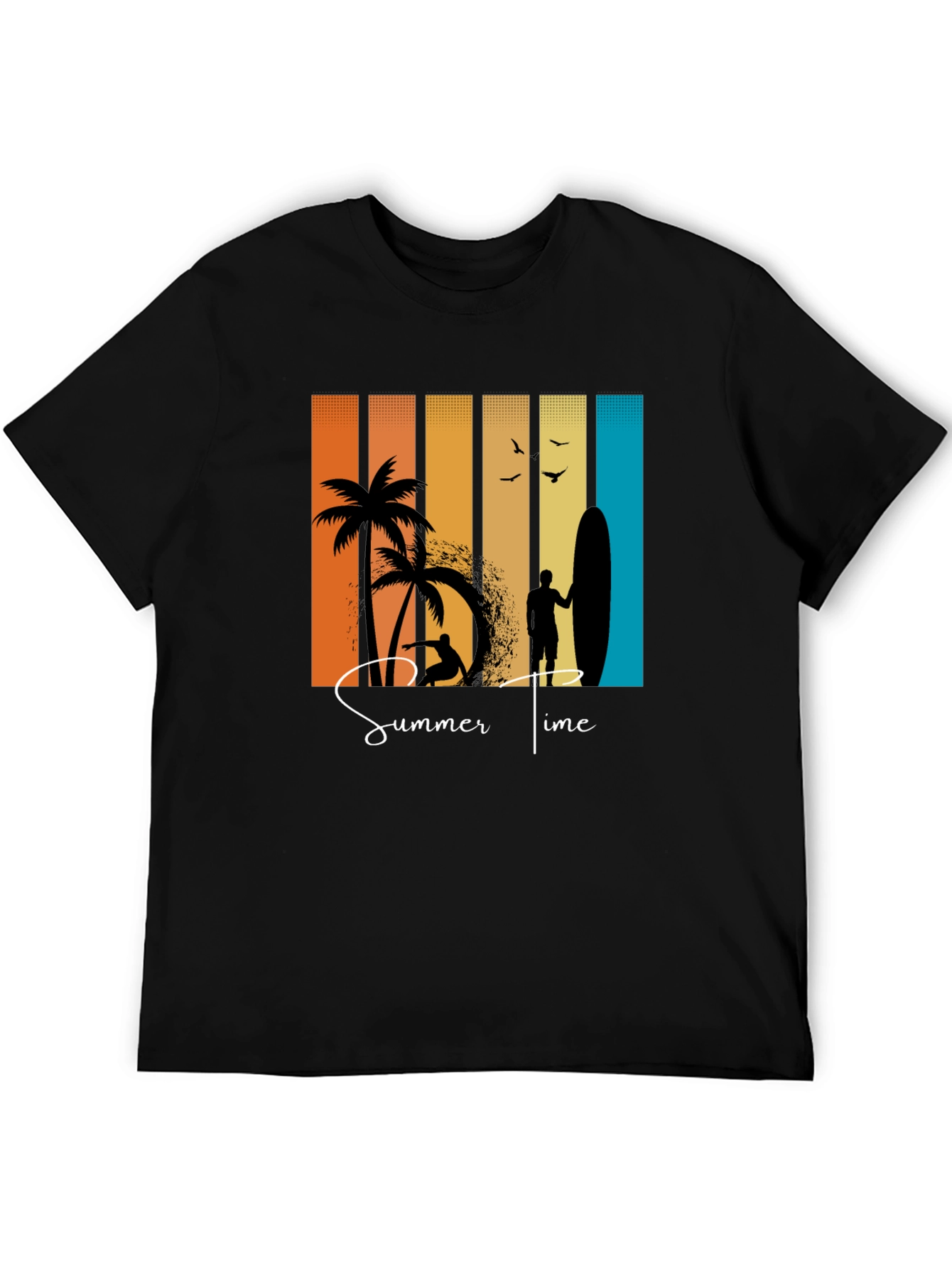 Retro Summer Time Graphic T-Shirt Beach Vibes