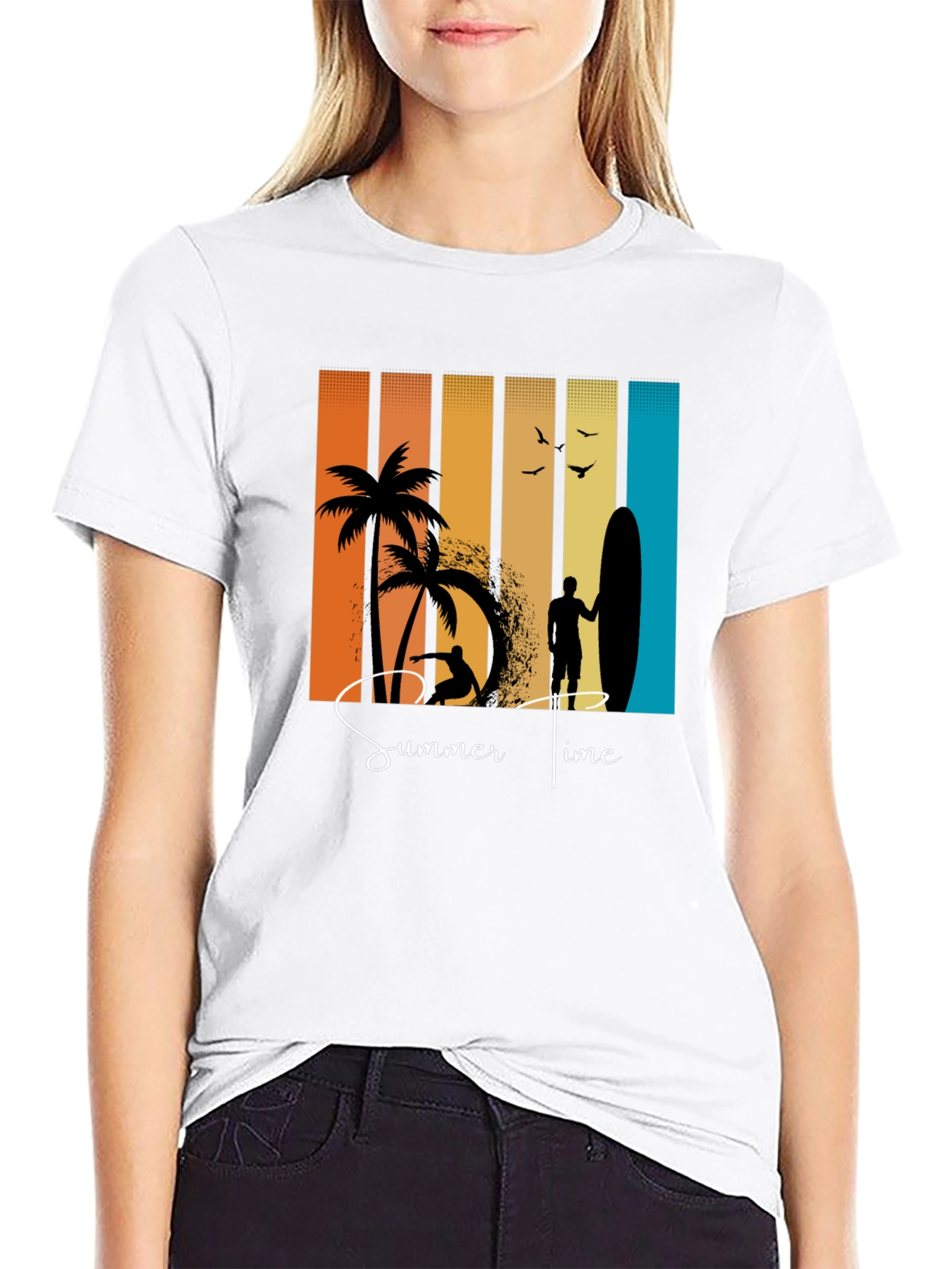Retro Summer Time Graphic T-Shirt Beach Vibes