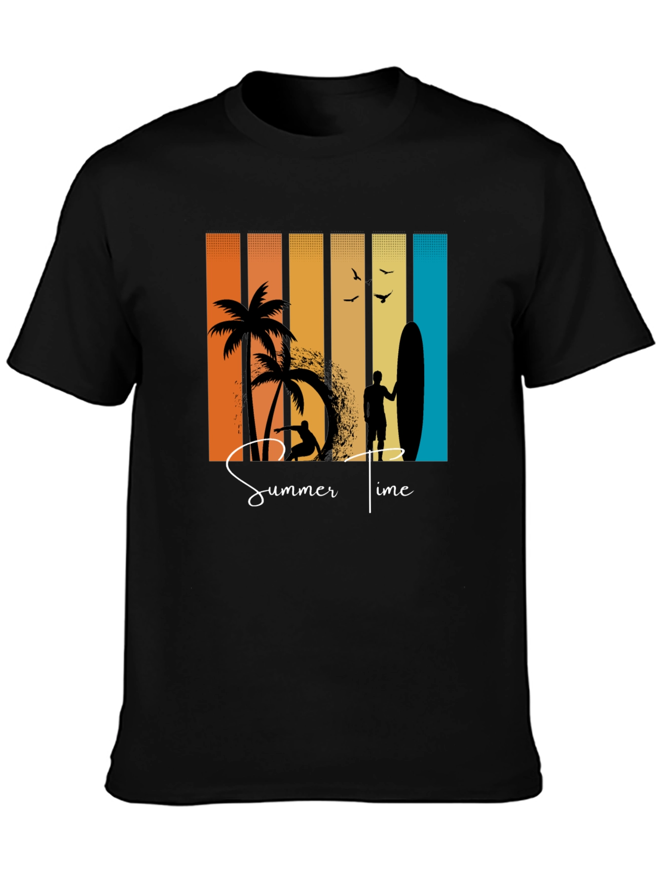 Retro Summer Time Graphic T-Shirt Beach Vibes