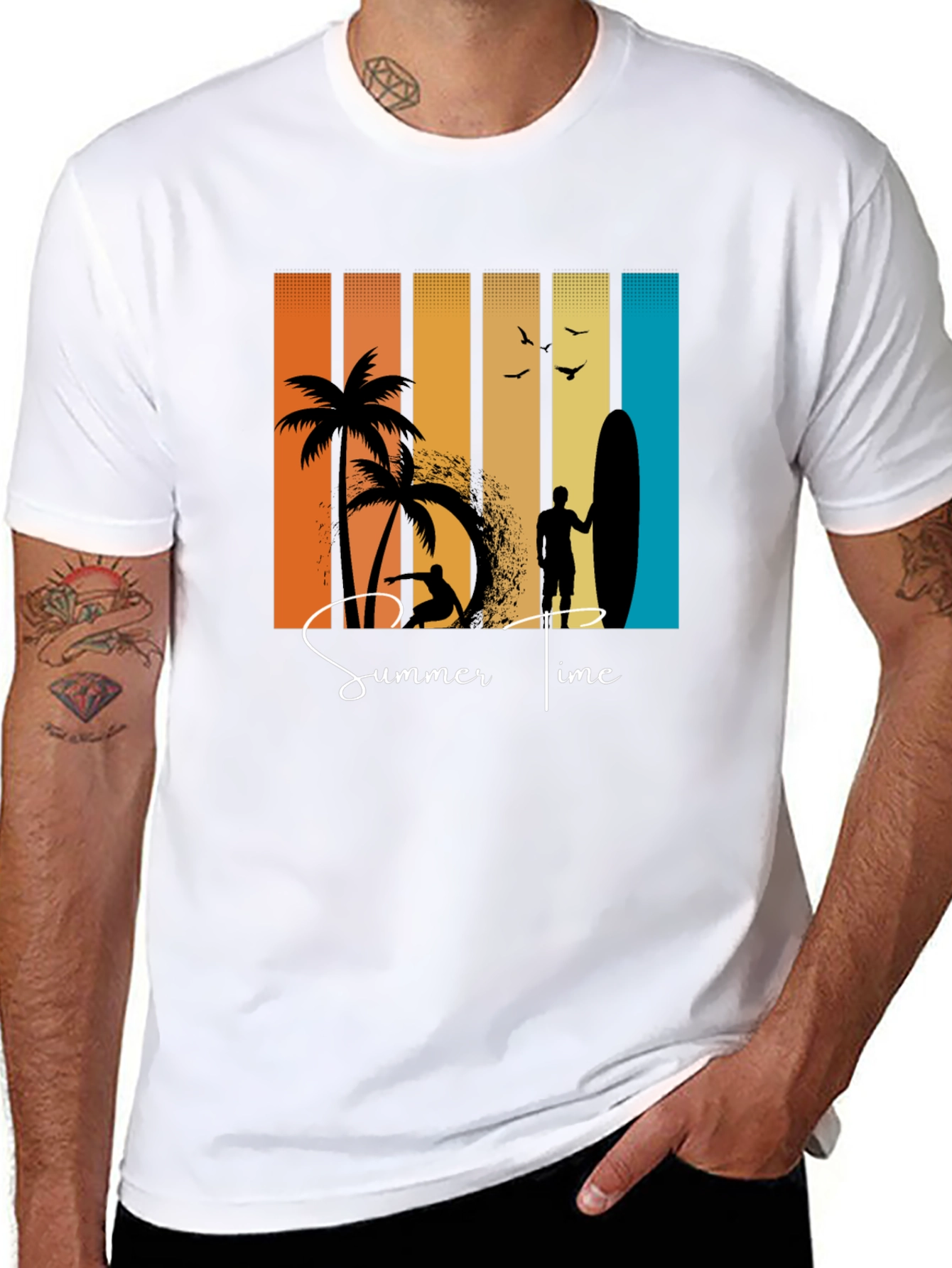 Retro Summer Time Graphic T-Shirt Beach Vibes
