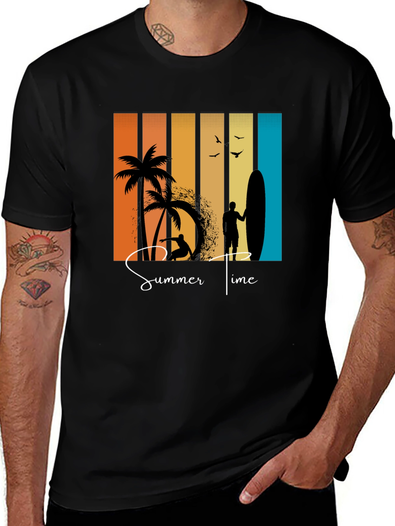 Retro Summer Time Graphic T-Shirt Beach Vibes