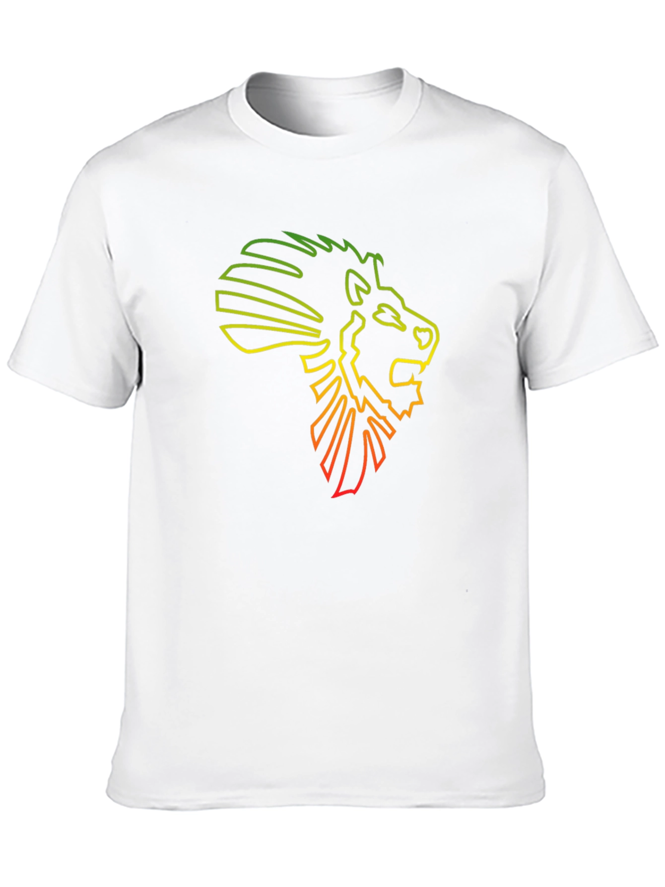 Rasta Lion Head Outline Tee