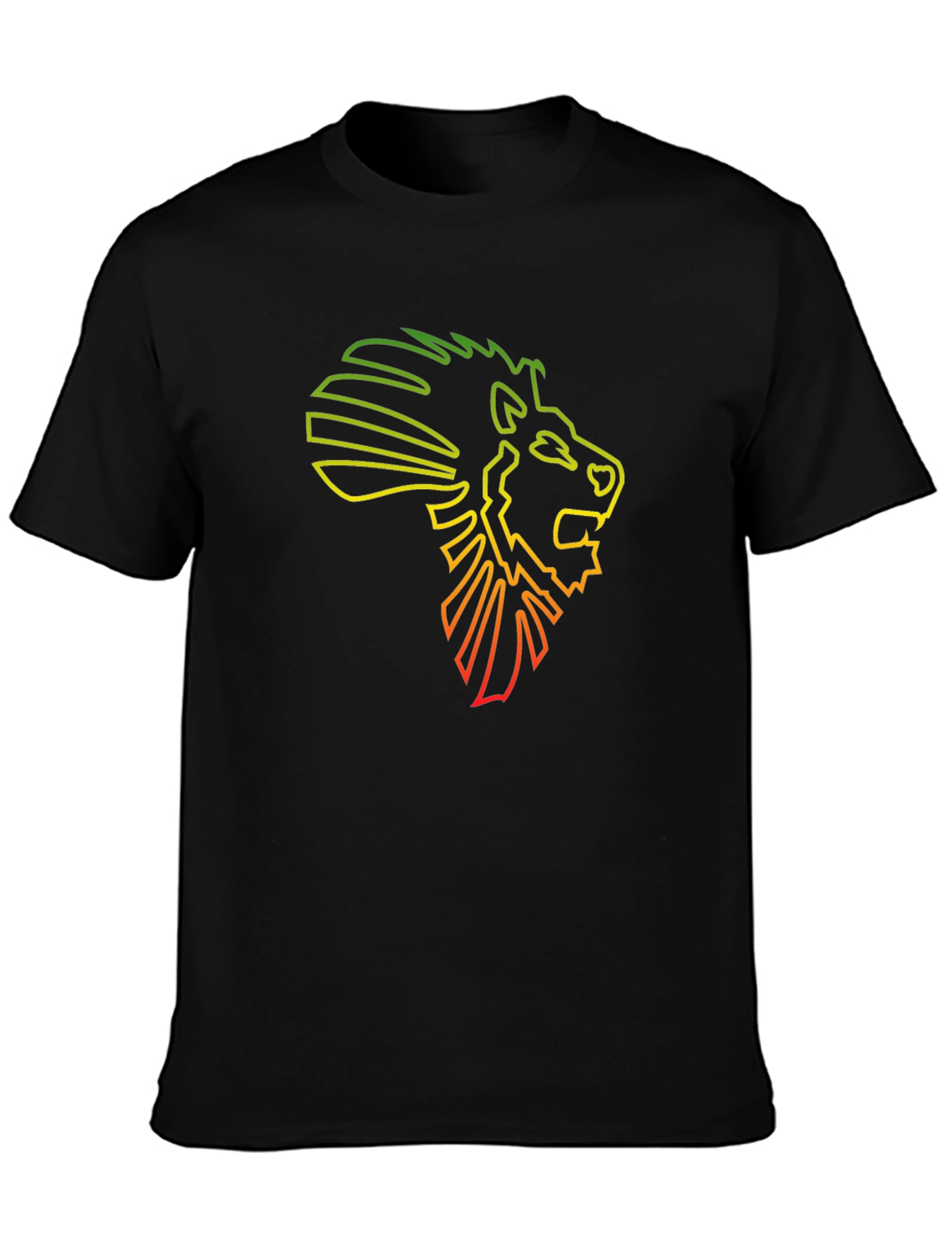 Rasta Lion Head Outline Tee