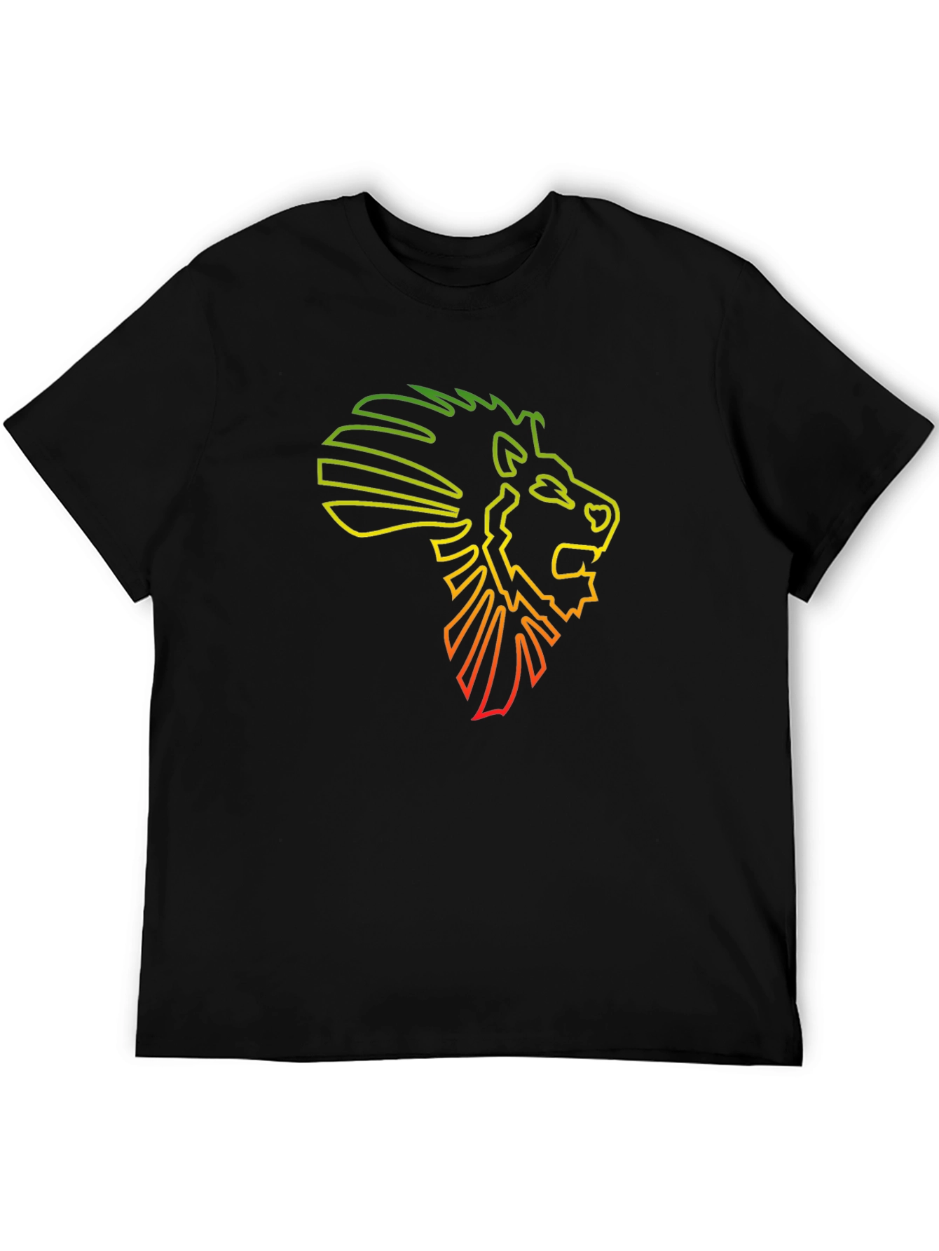 Rasta Lion Head Outline Tee