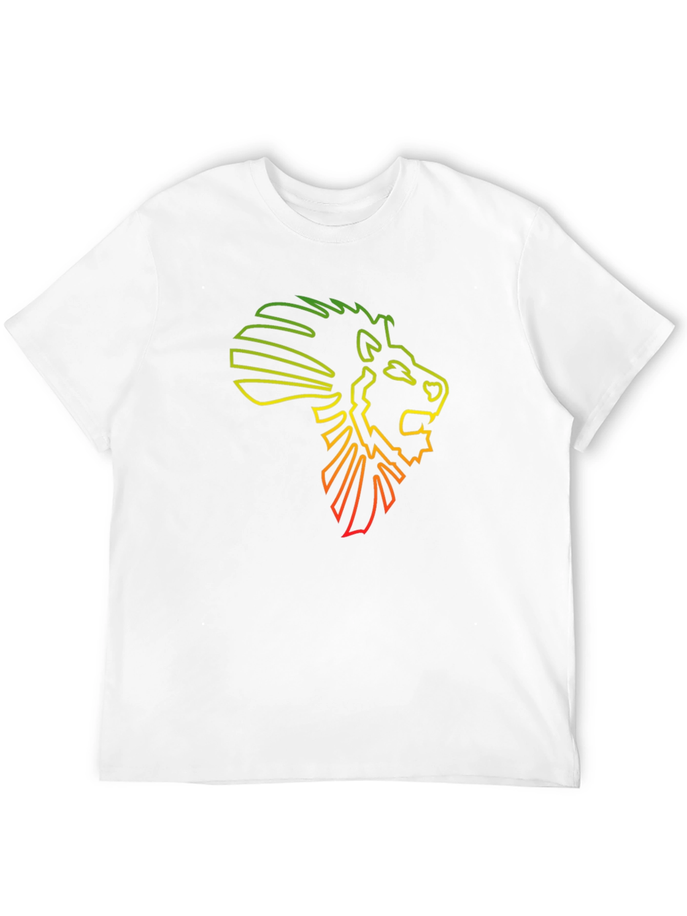 Rasta Lion Head Outline Tee