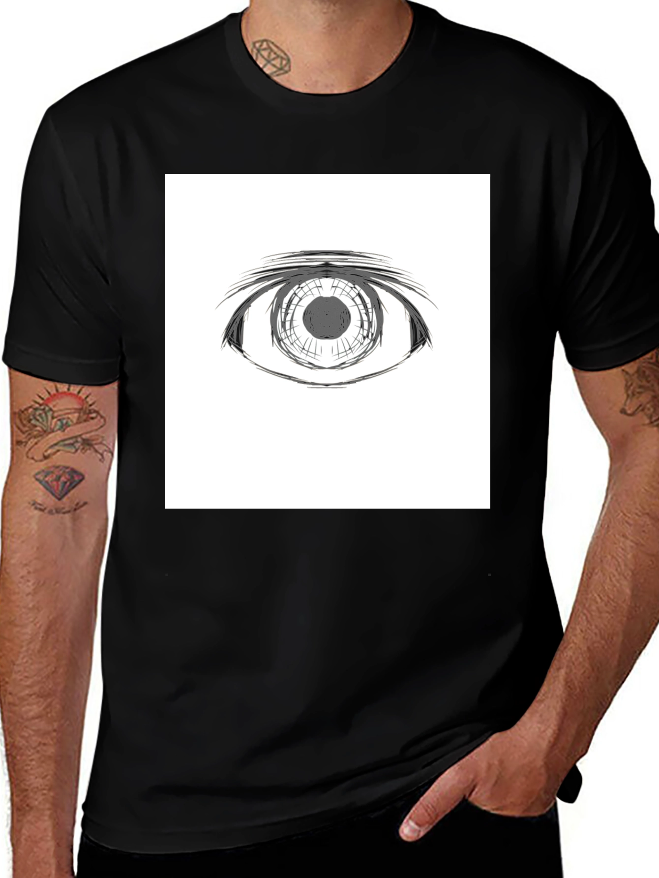 Eye Graphic Black T-Shirt