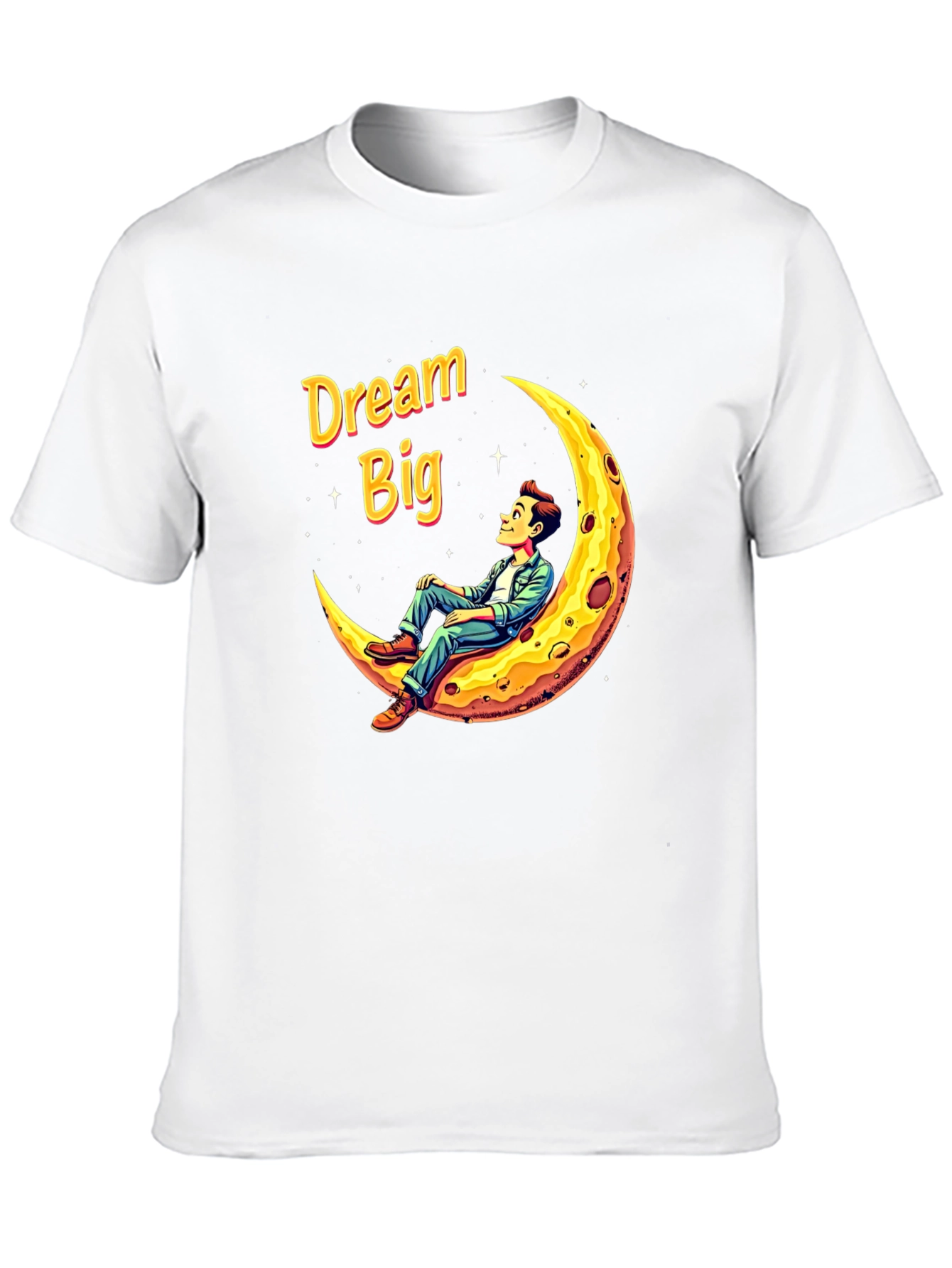 Dream Big T-Shirt Man on the Moon Graphic Tee