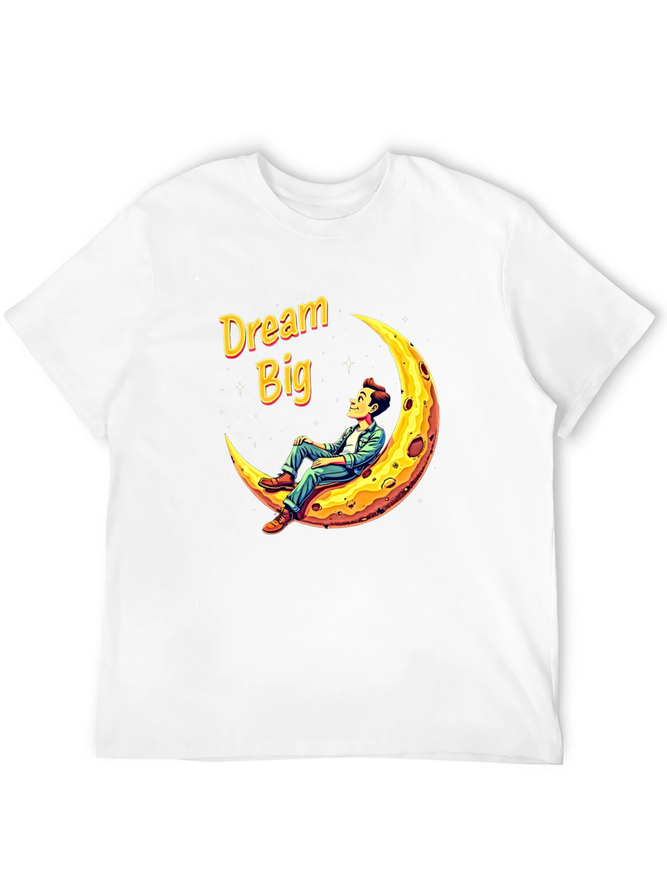 Dream Big T-Shirt Man on the Moon Graphic Tee