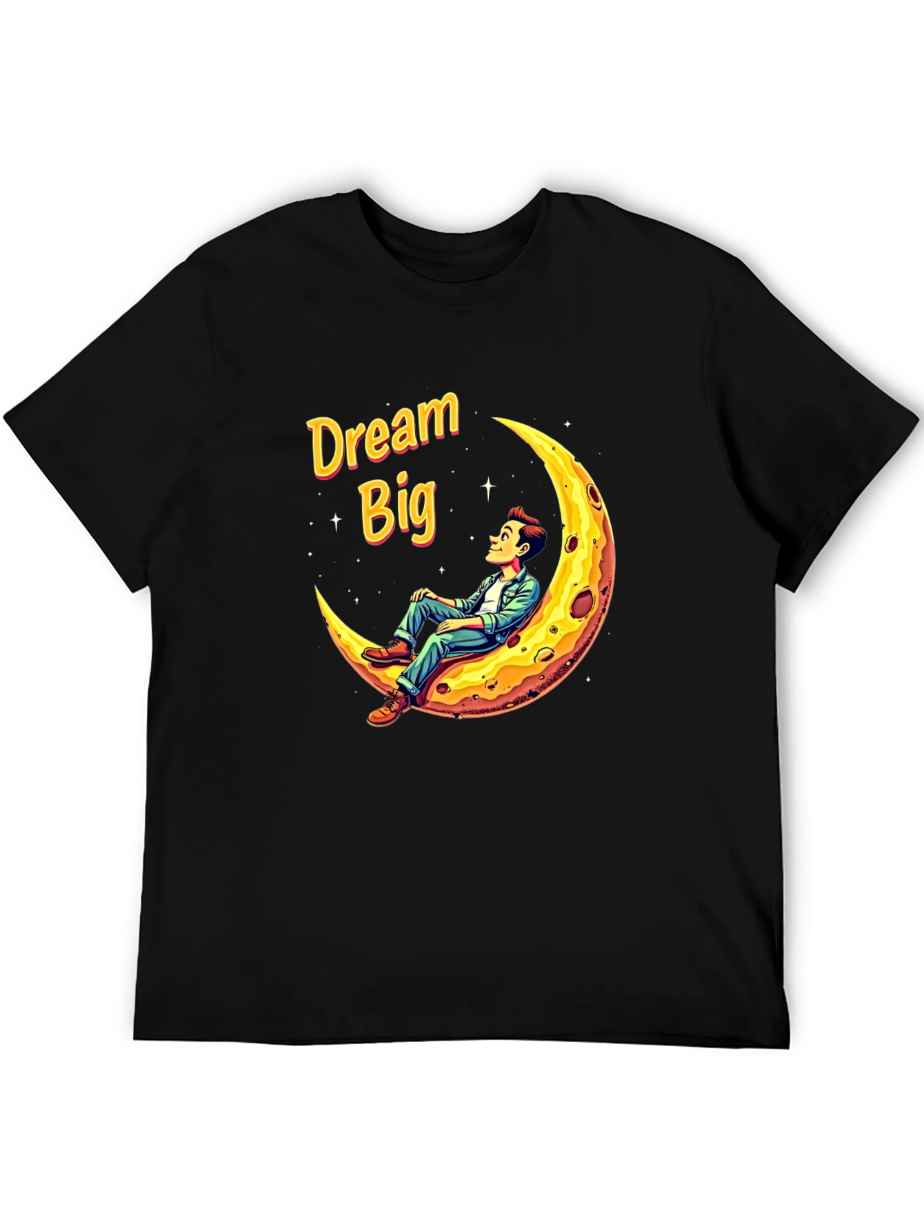Dream Big T-Shirt Man on the Moon Graphic Tee