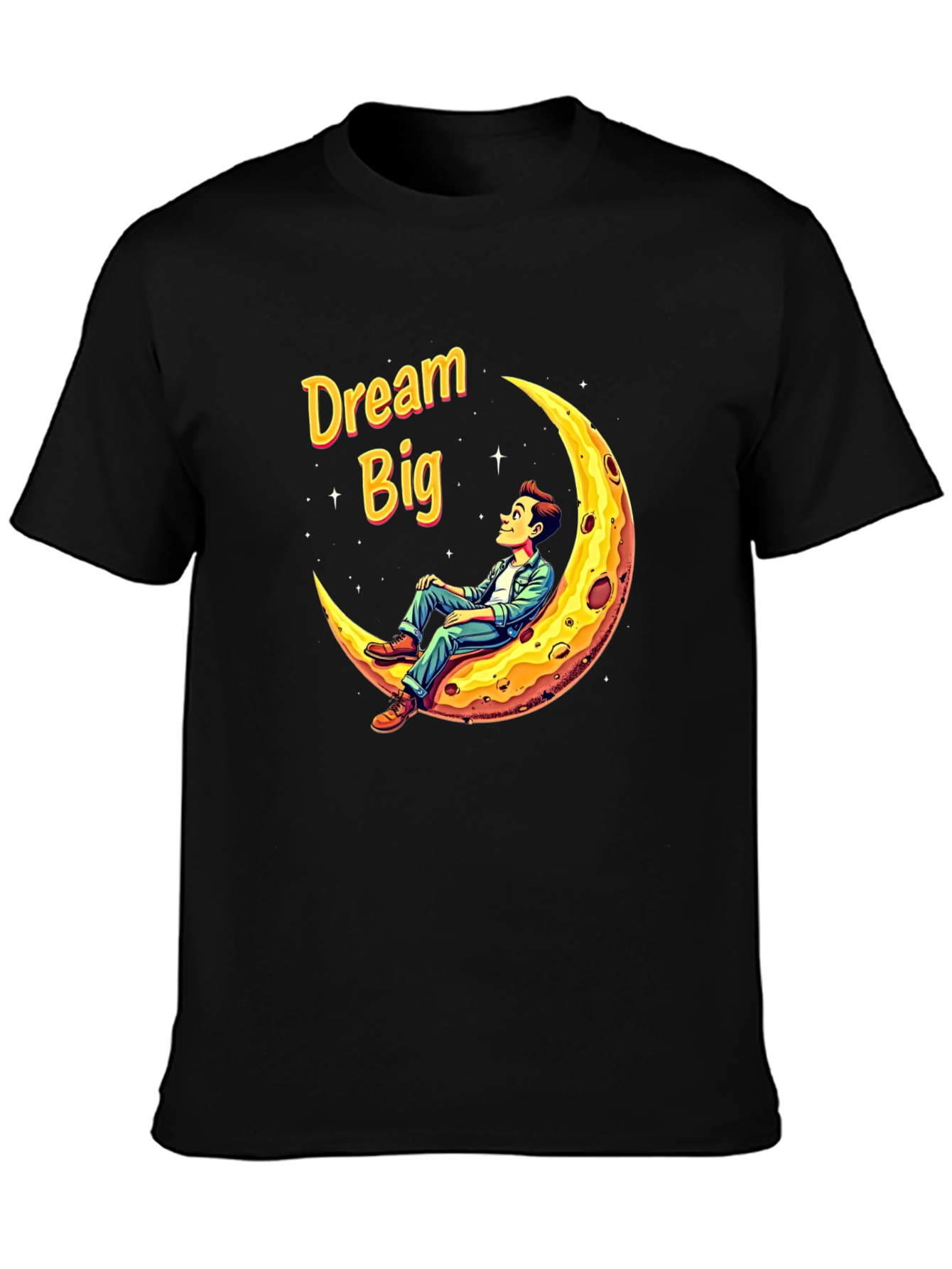 Dream Big T-Shirt Man on the Moon Graphic Tee