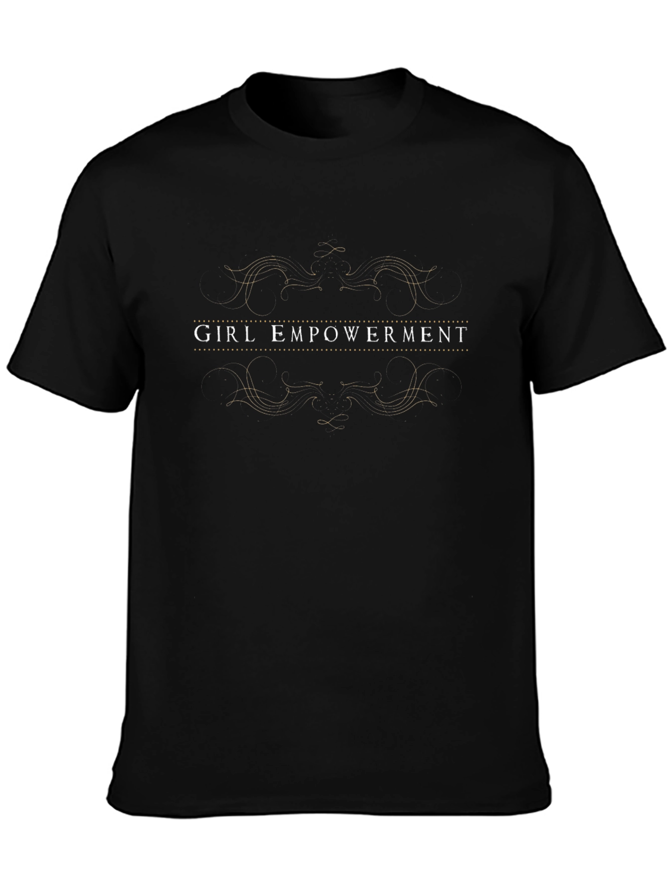 Girl Empowerment Graphic Tee - Black Cotton Blend