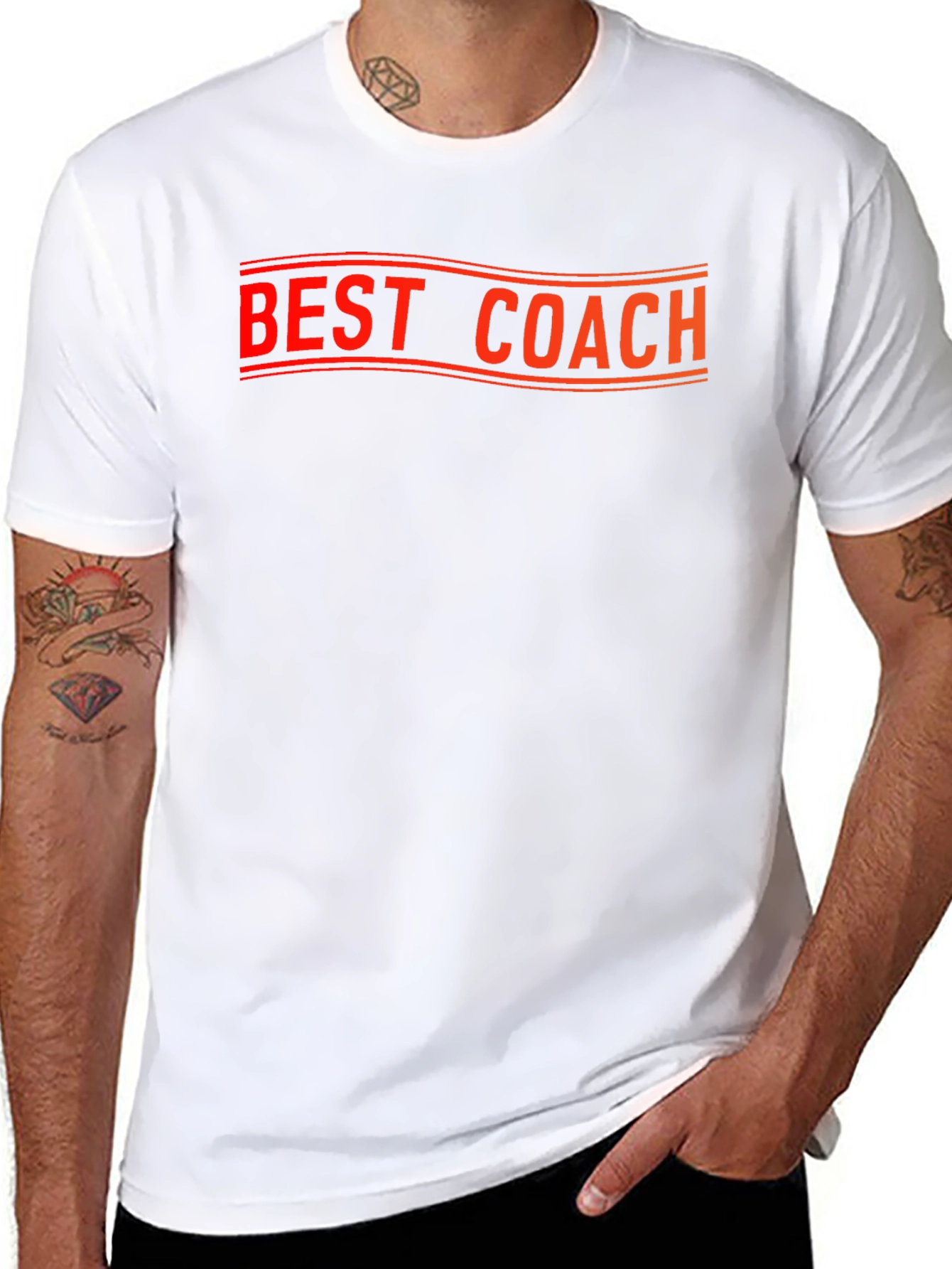 Best Coach Graphic Tee - Black Cotton T-Shirt