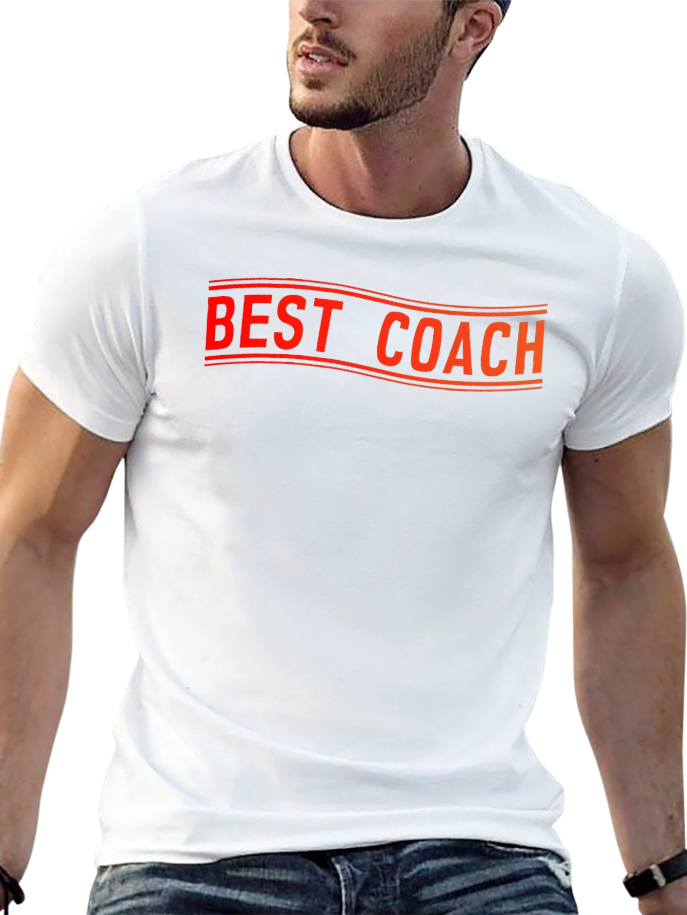 Best Coach Graphic Tee - Black Cotton T-Shirt