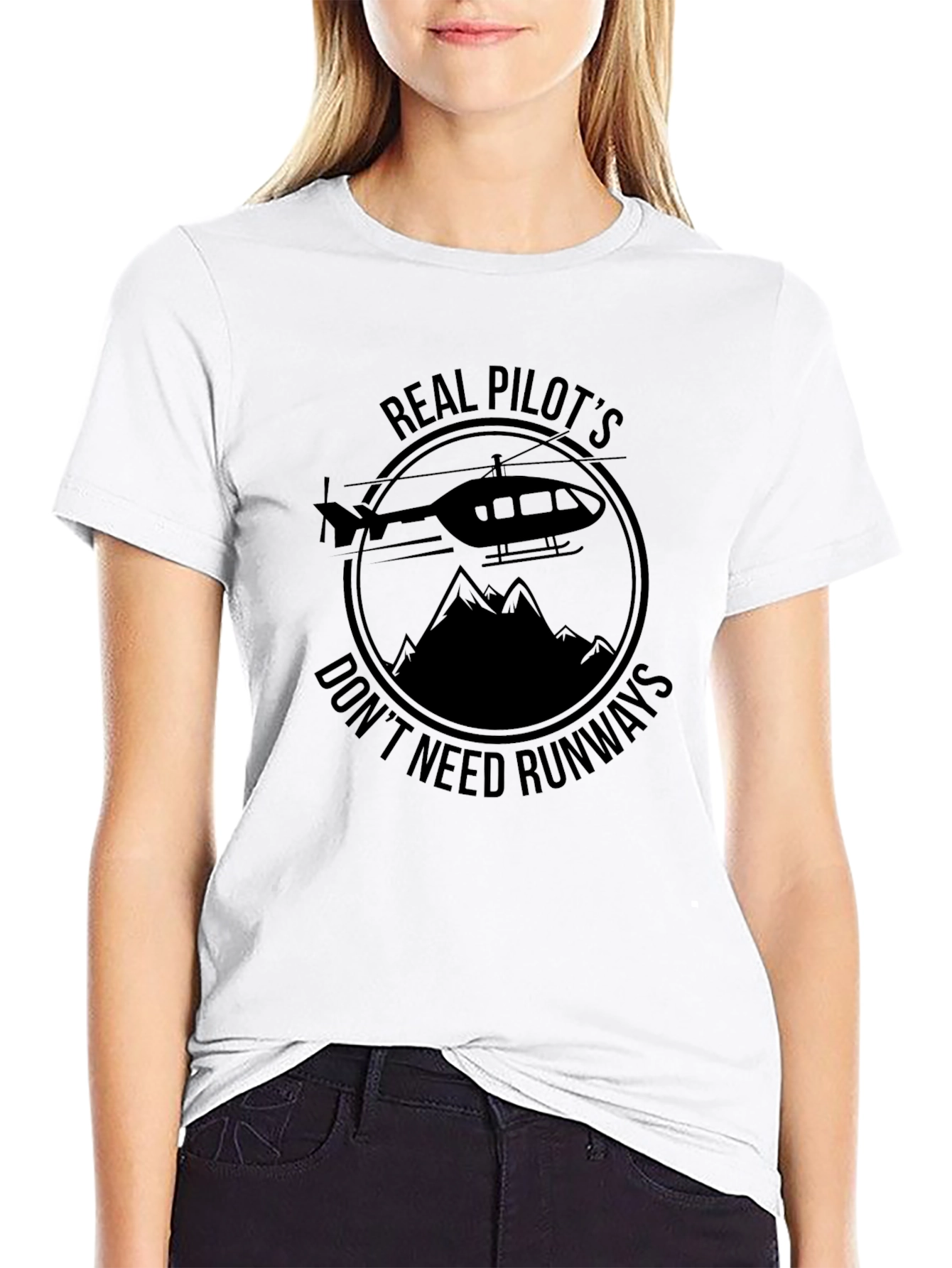 Real Pilots Helicopter Graphic Tee