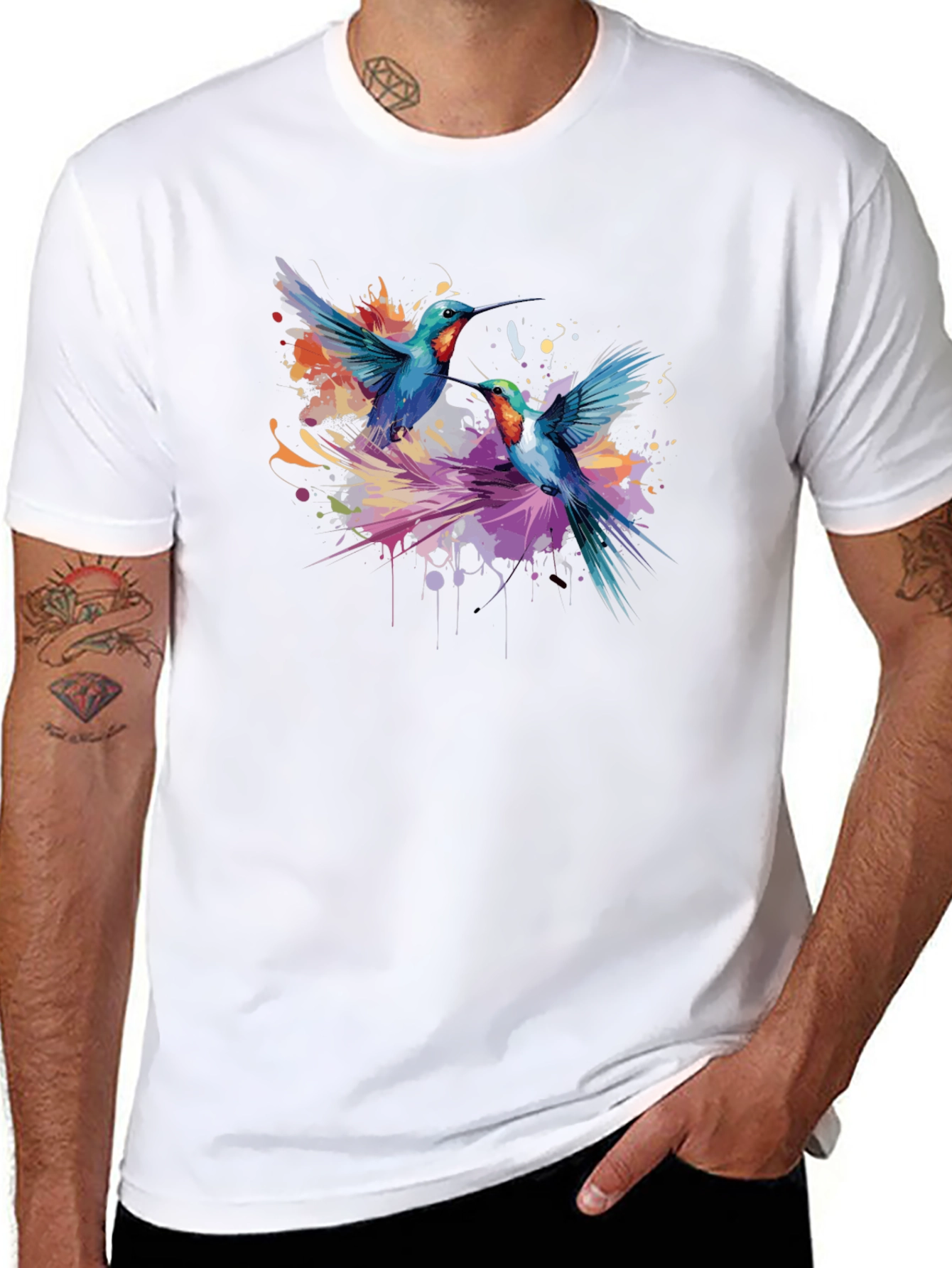Hummingbird Splash Graphic Tee