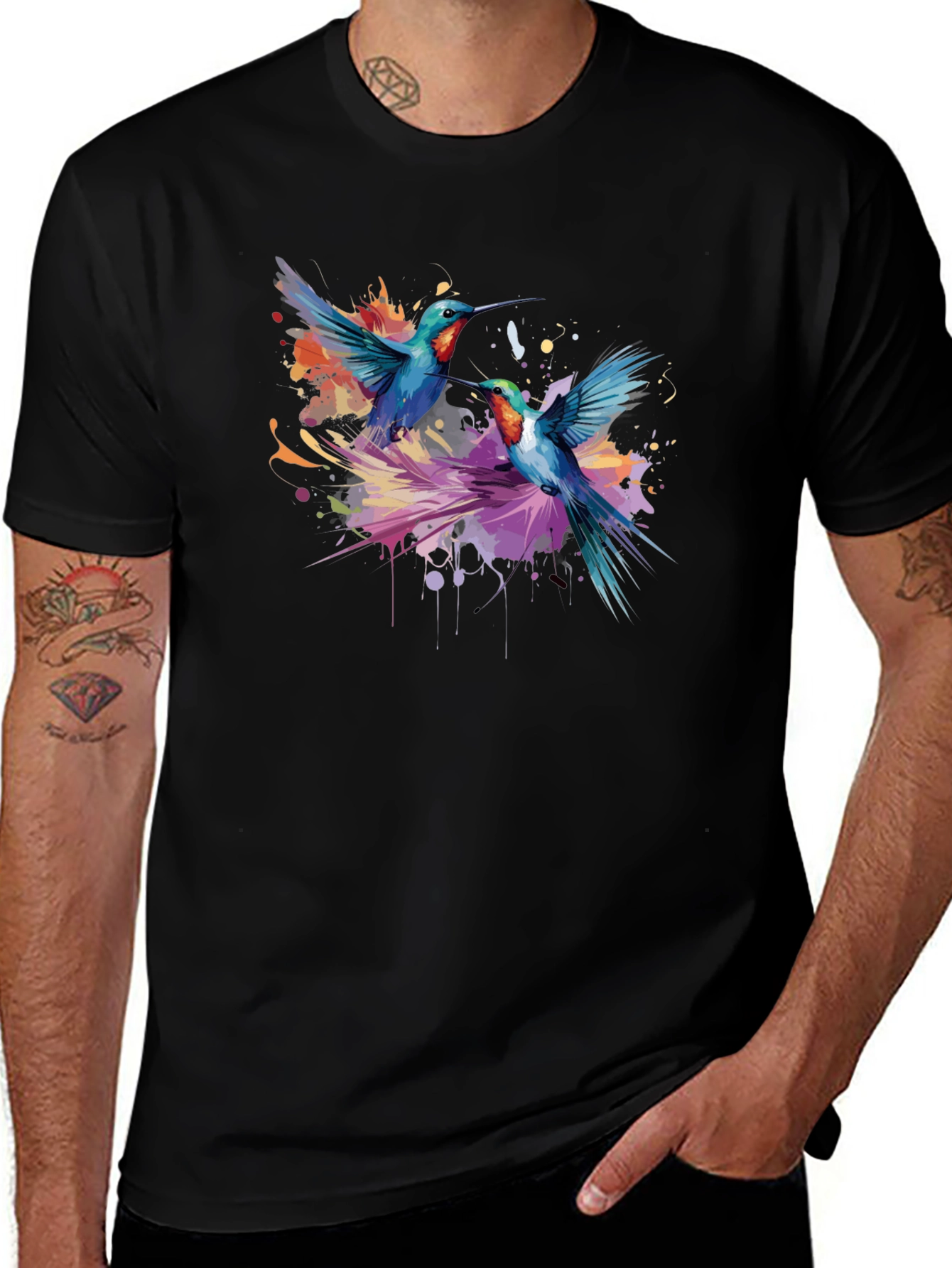 Hummingbird Splash Graphic Tee