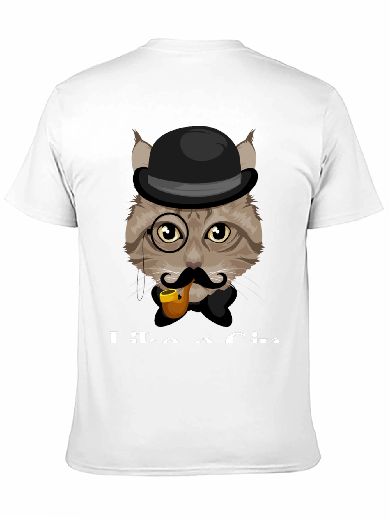 Cat Gentleman T-Shirt - Sophisticated Feline Design