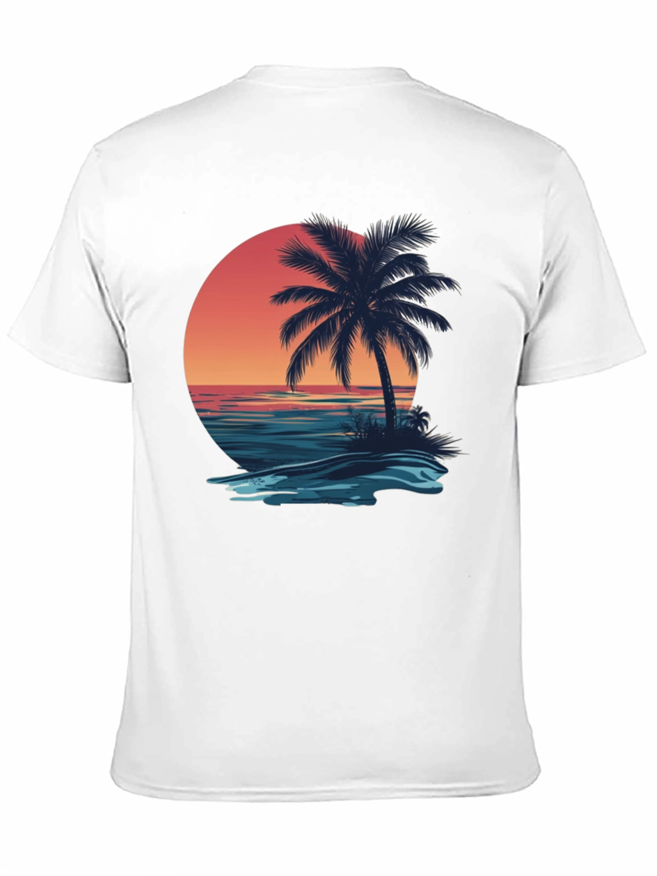 Sunset Palm Tree Graphic Tee - Island Vibes T-Shirt