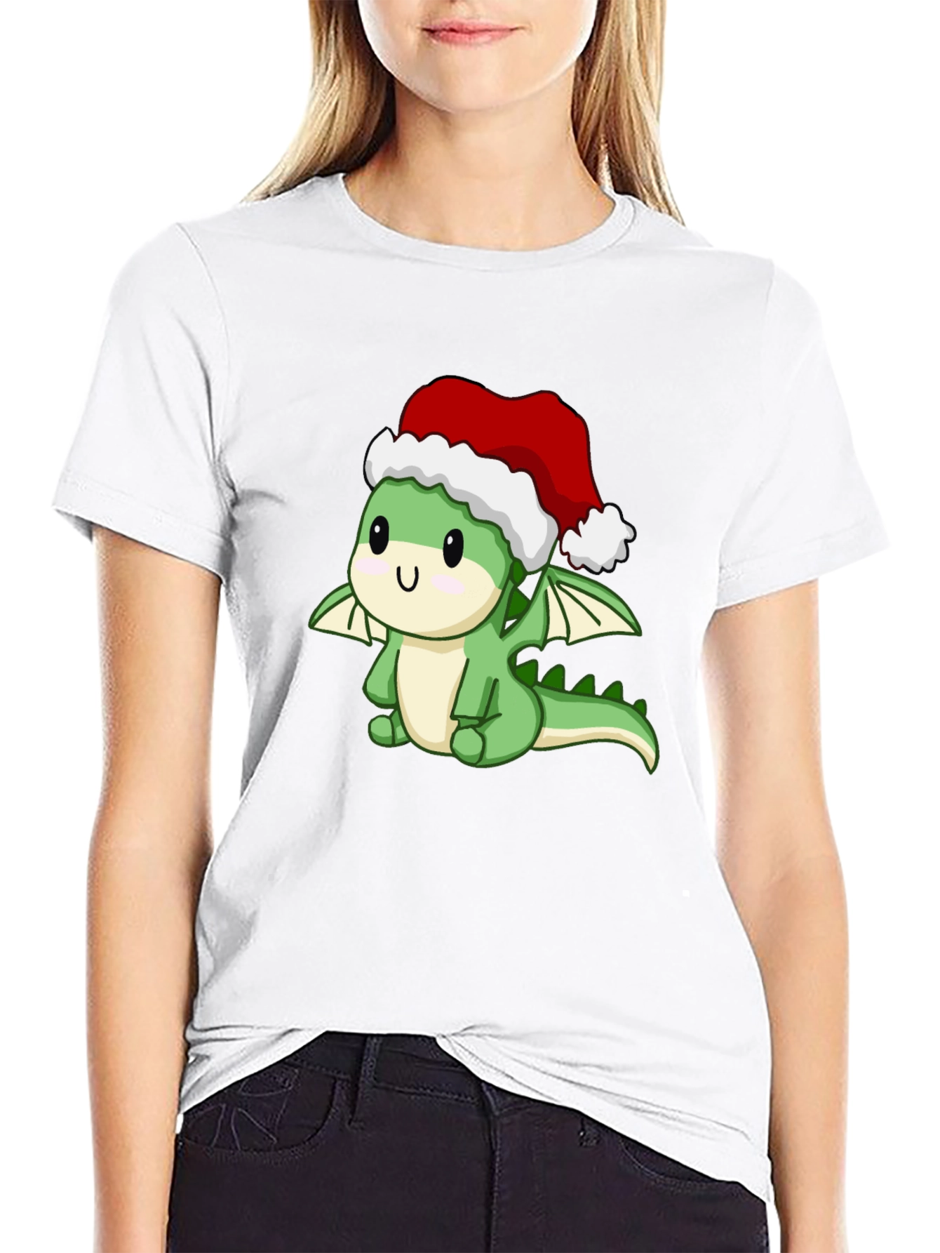 Festive Dragon Graphic Tee - Holiday Edition