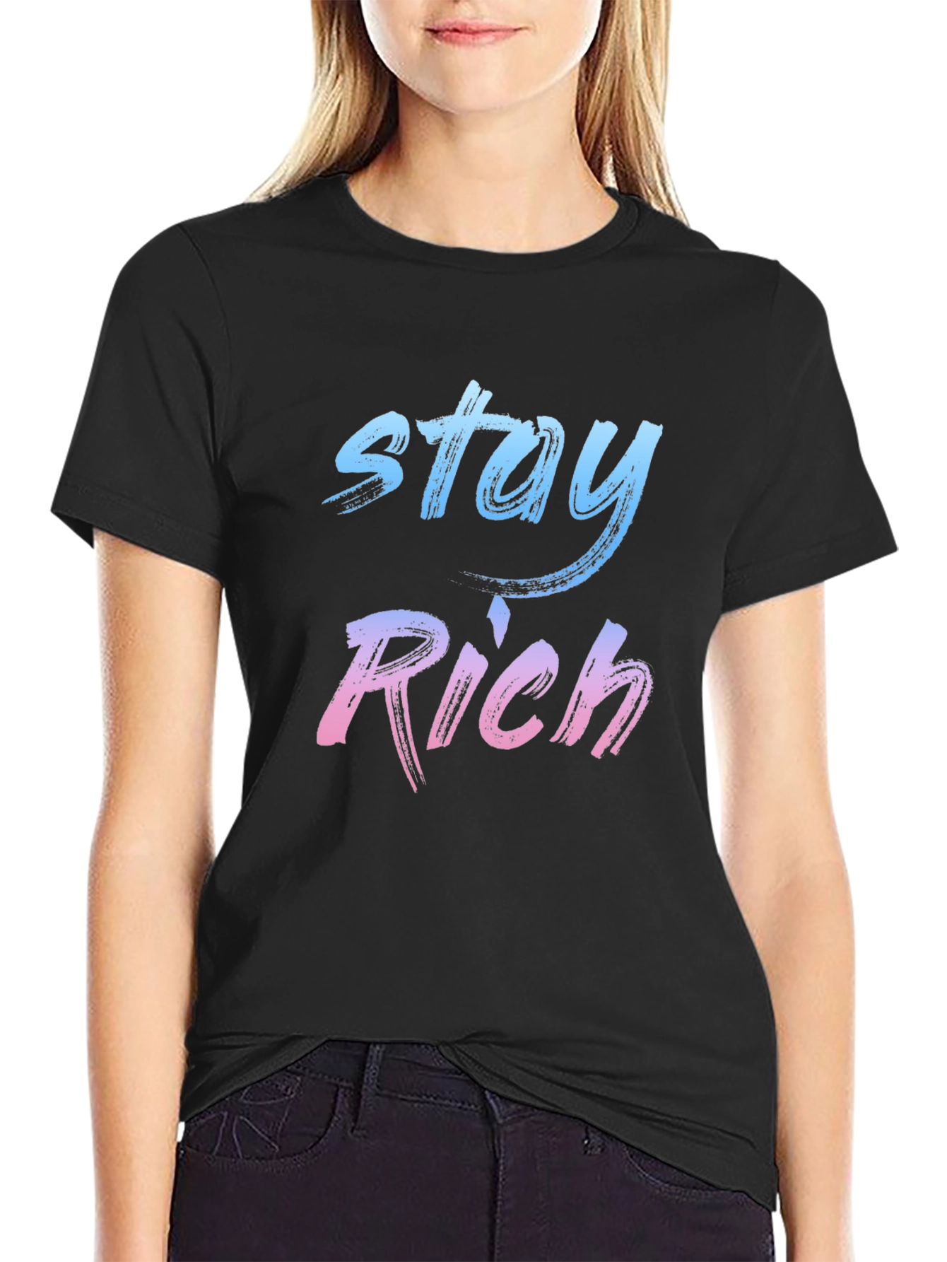 Stay Rich Graphic Tee - Stylish Mens T-Shirt