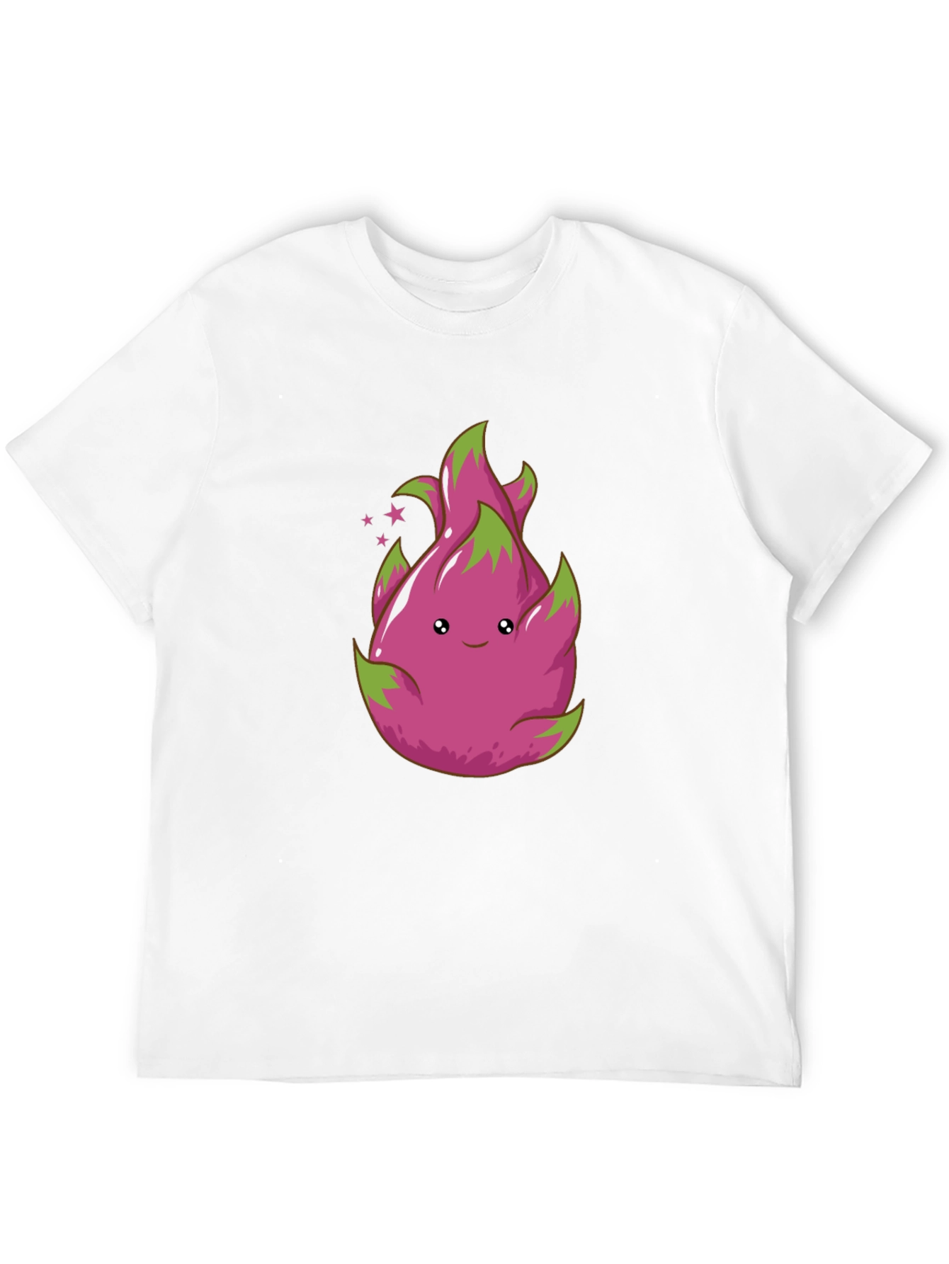 Cute Dragon Fruit Graphic Tee - Black T-Shirt