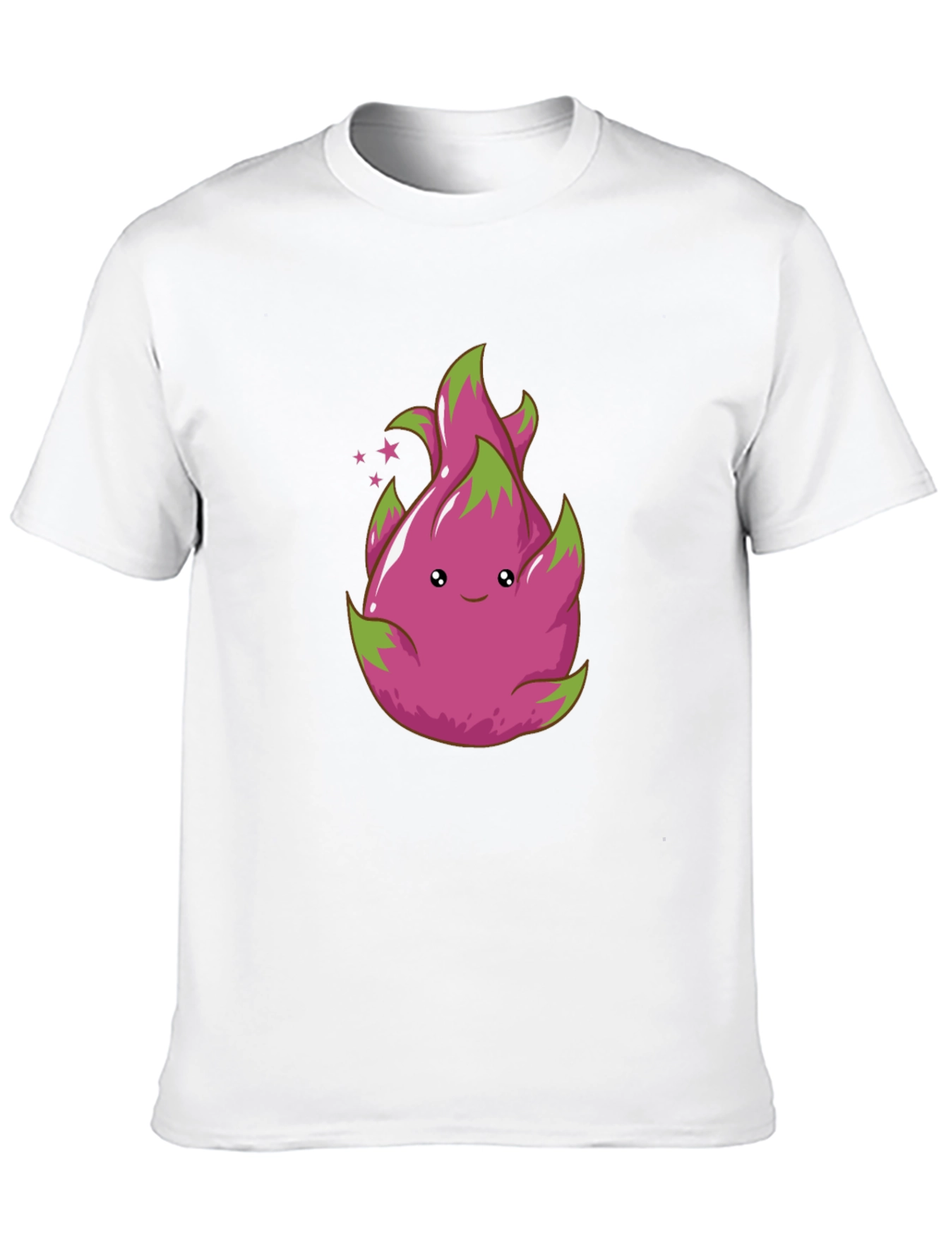 Cute Dragon Fruit Graphic Tee - Black T-Shirt